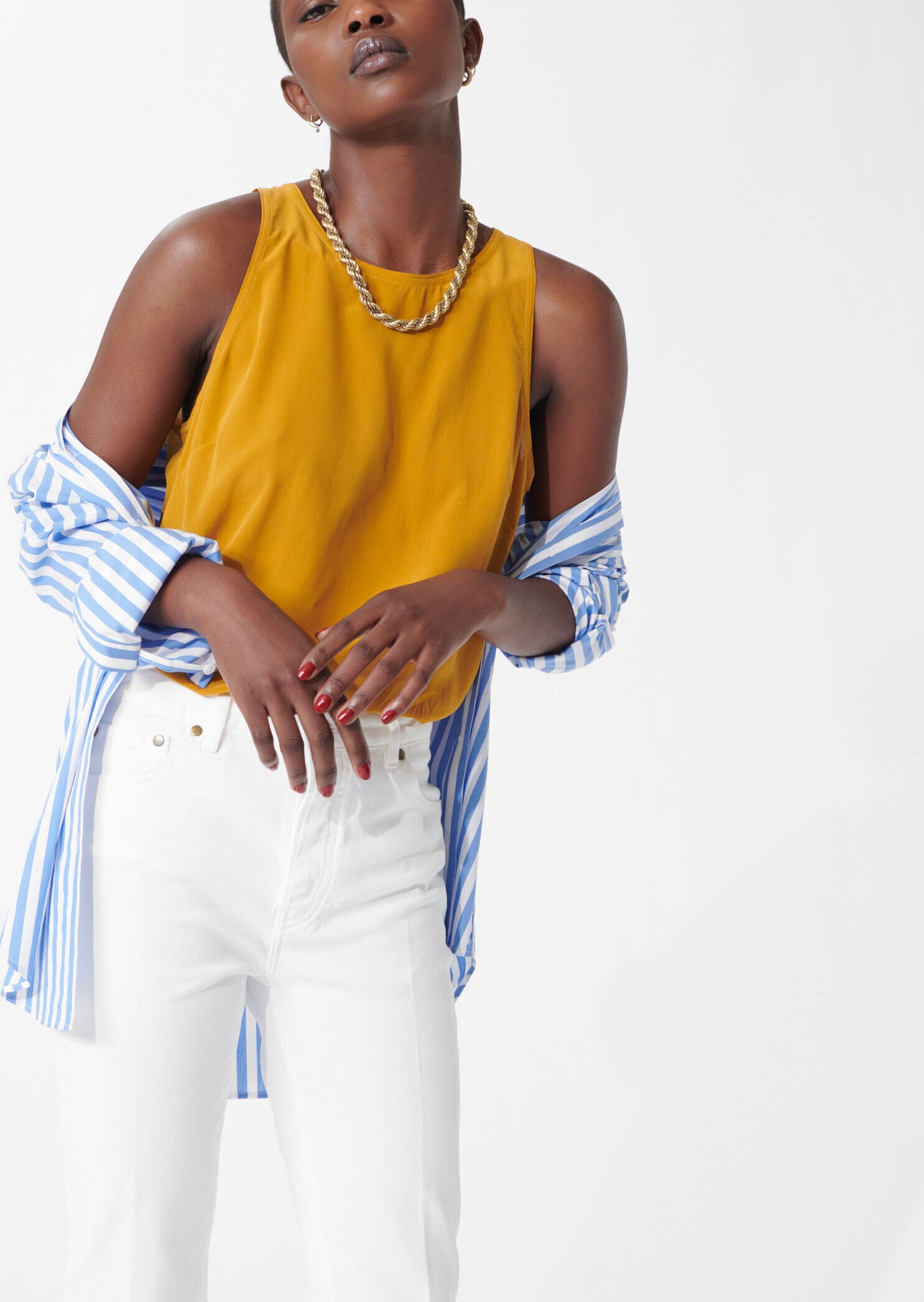 Top Taitia mordoré en crêpe Faume - seconde main