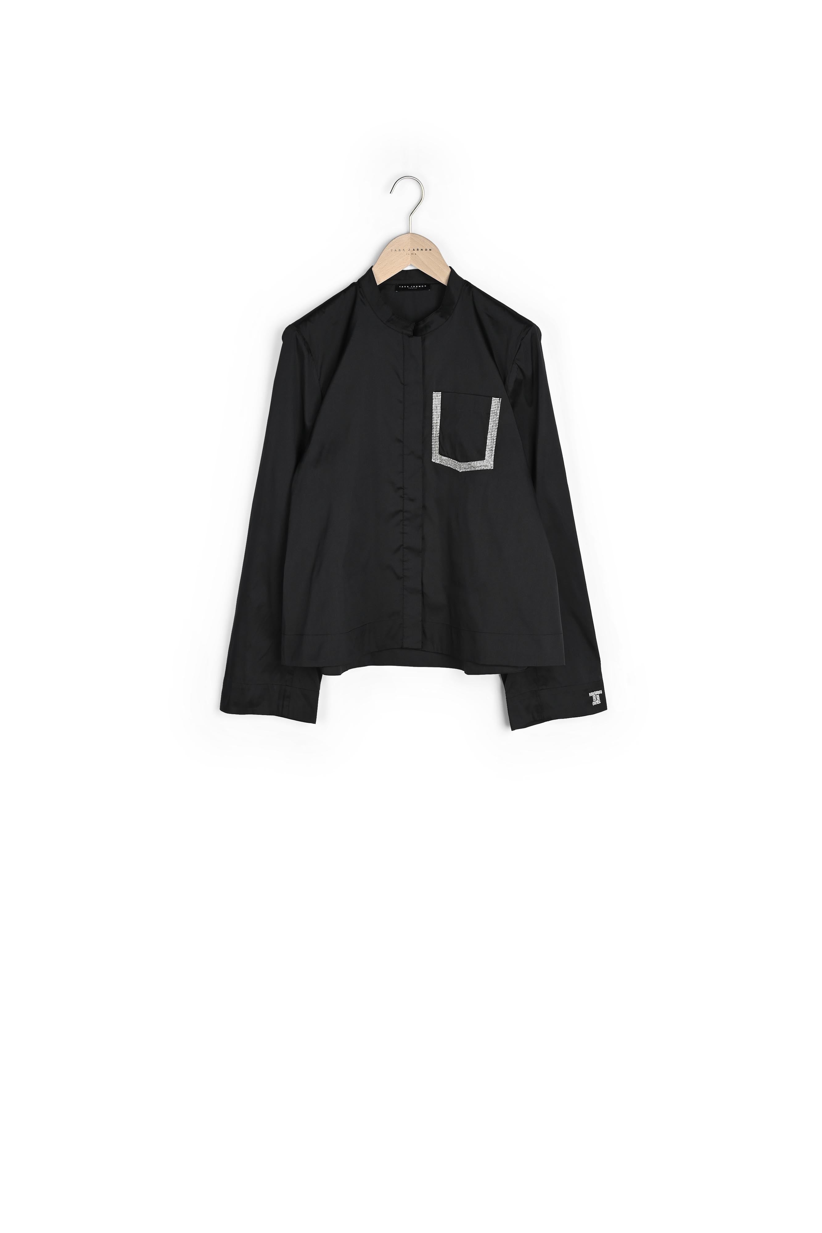 Chemise Camilliera noire en taffetas Faume - seconde main