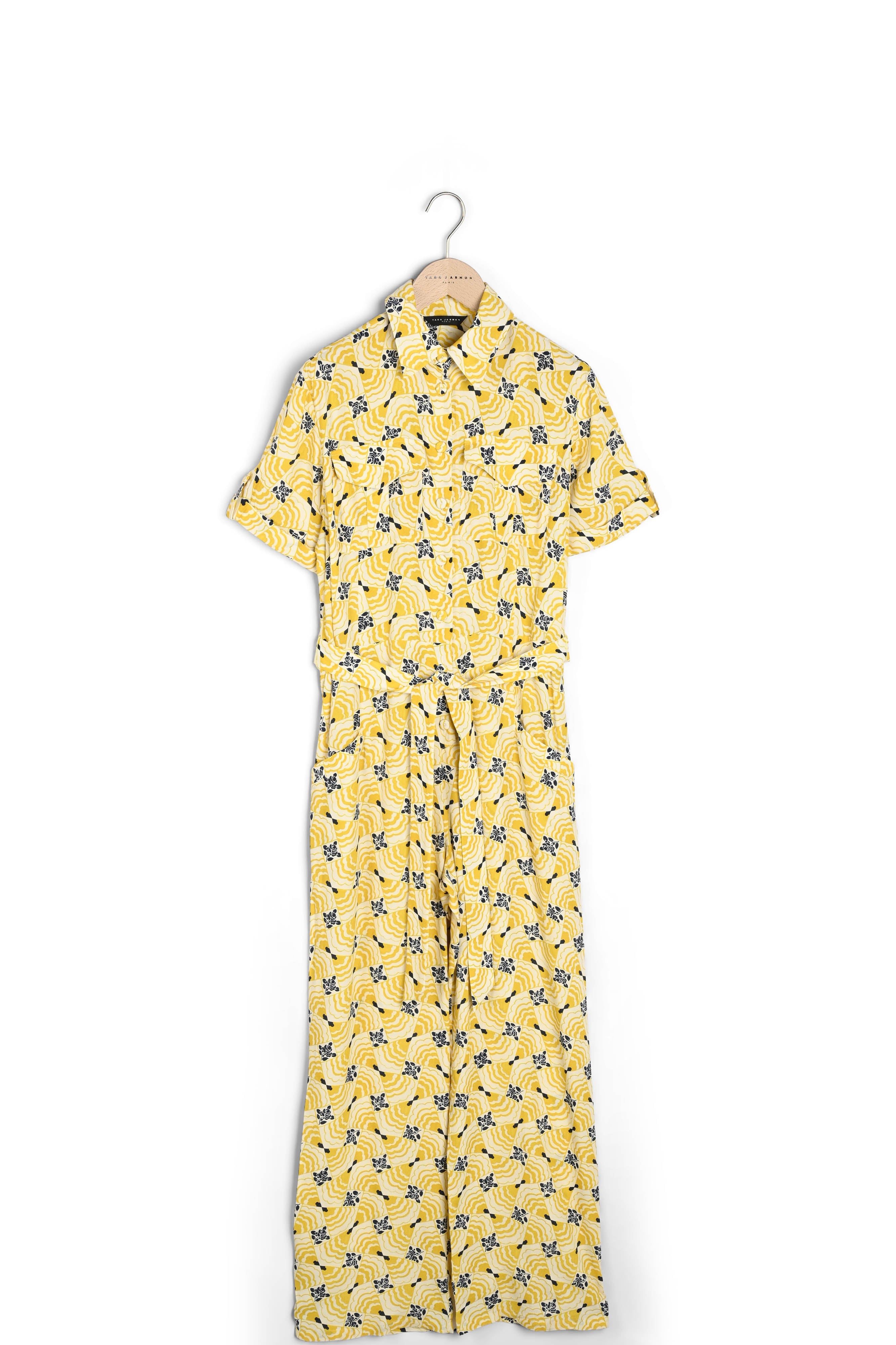 Combinaison Calypso jaune imprimé fleuri Faume - seconde main