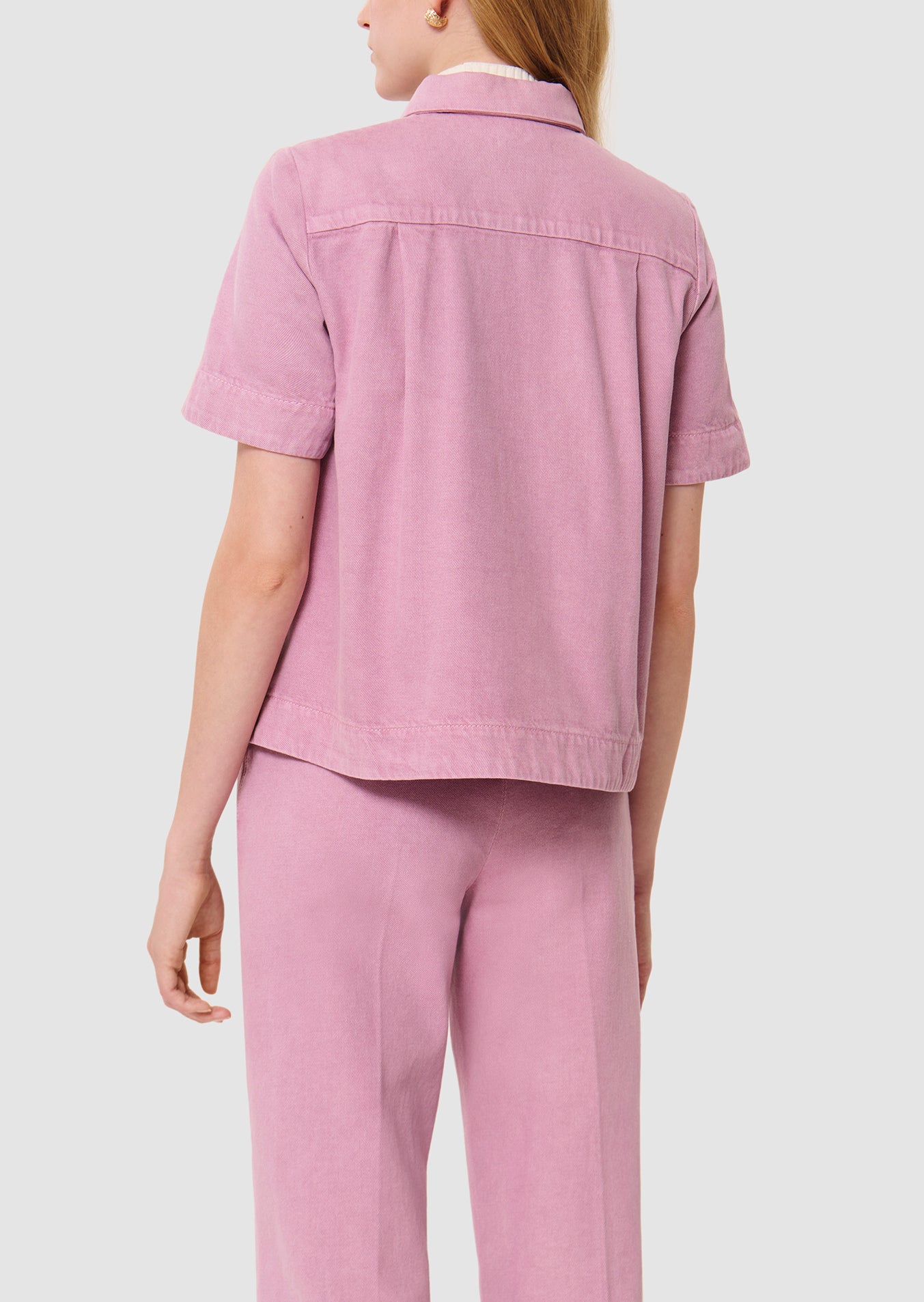 Chemise rose en denim Camilia Faume - seconde main