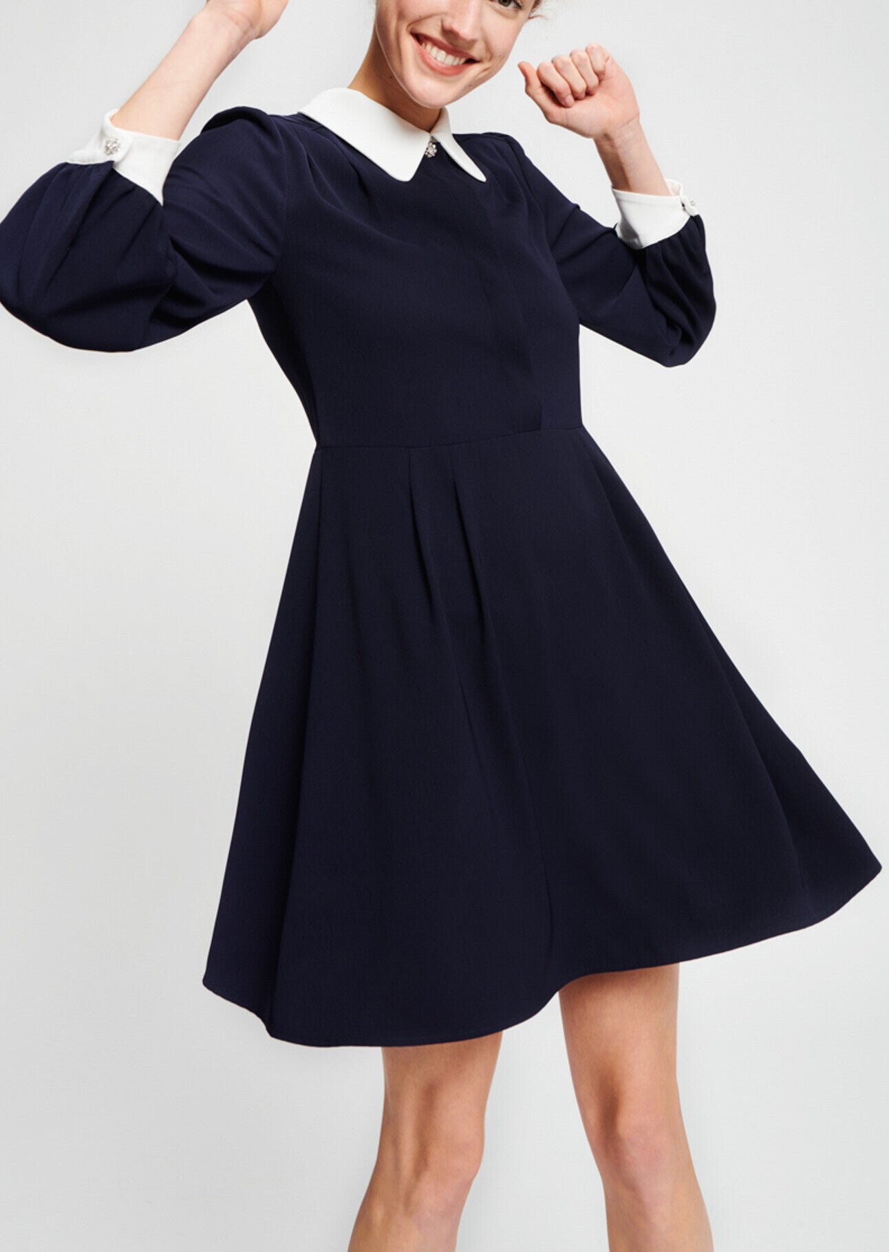 Robe babydoll bleu nuit Faume - seconde main