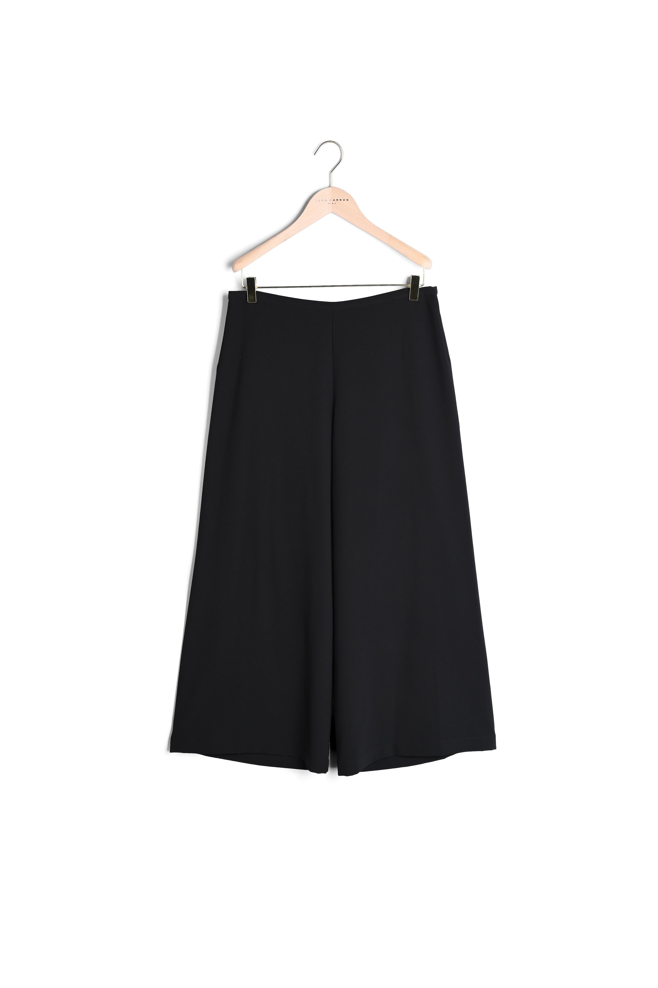 Pantalon Prunelle noir en crêpe envers satin Faume - seconde main