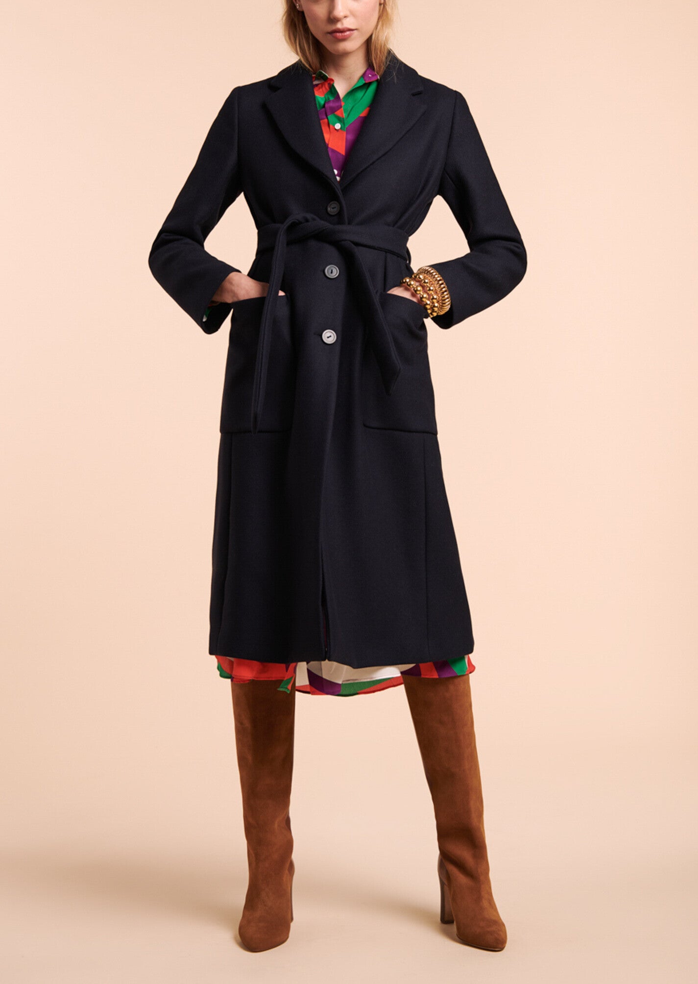 Manteau Mellie bleu nuit Faume - seconde main