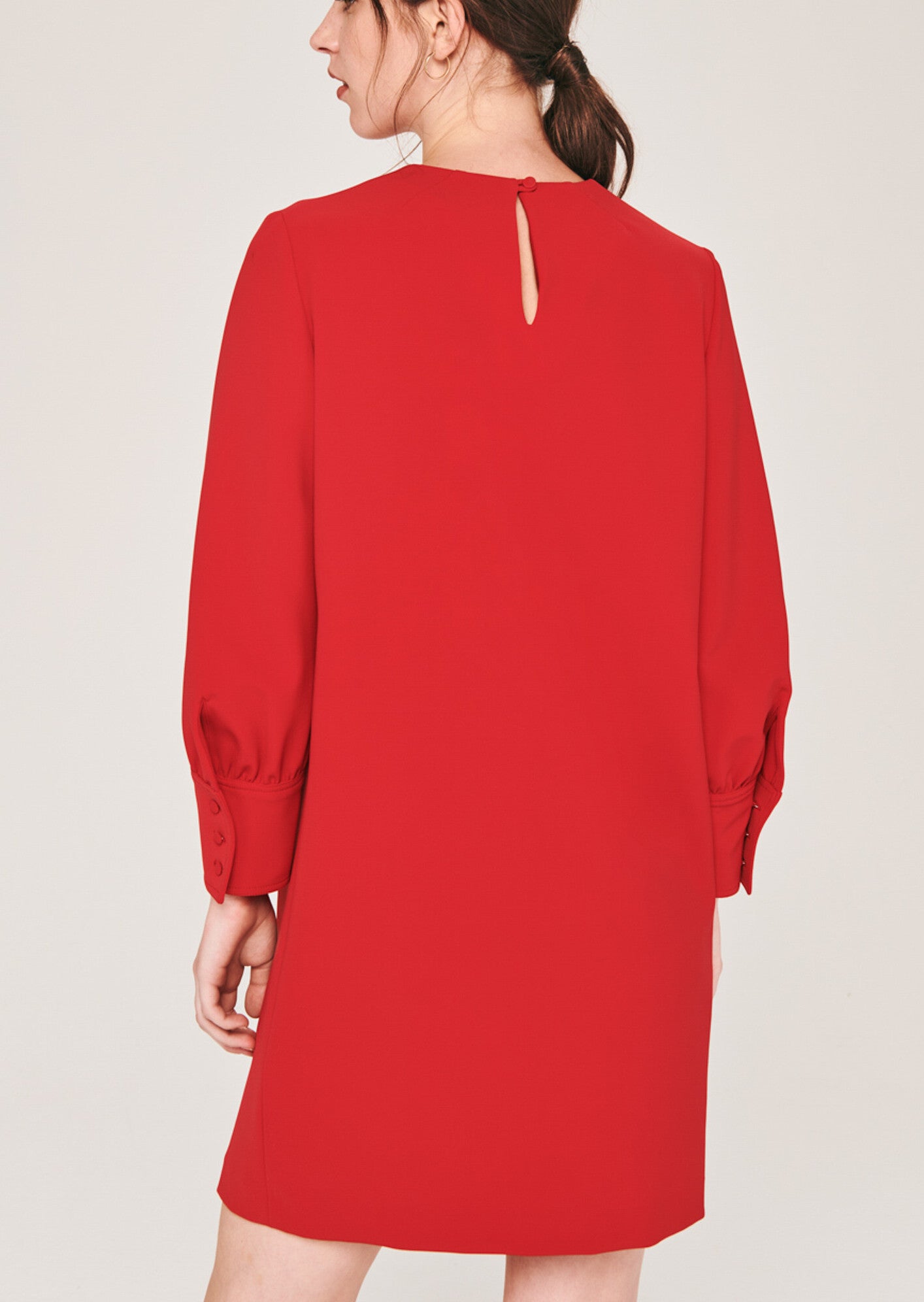 Robe ample rouge en crêpe Faume - seconde main