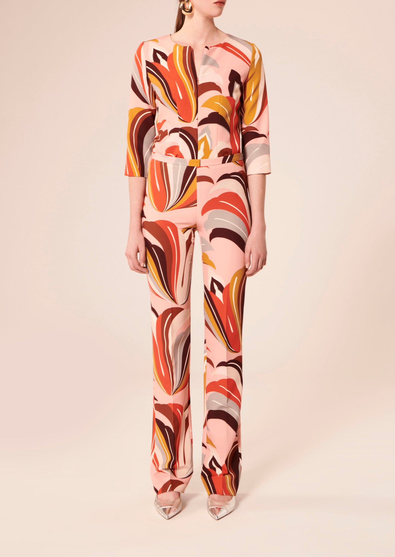 Pantalon Paivan marron imprimé graphique Faume - seconde main