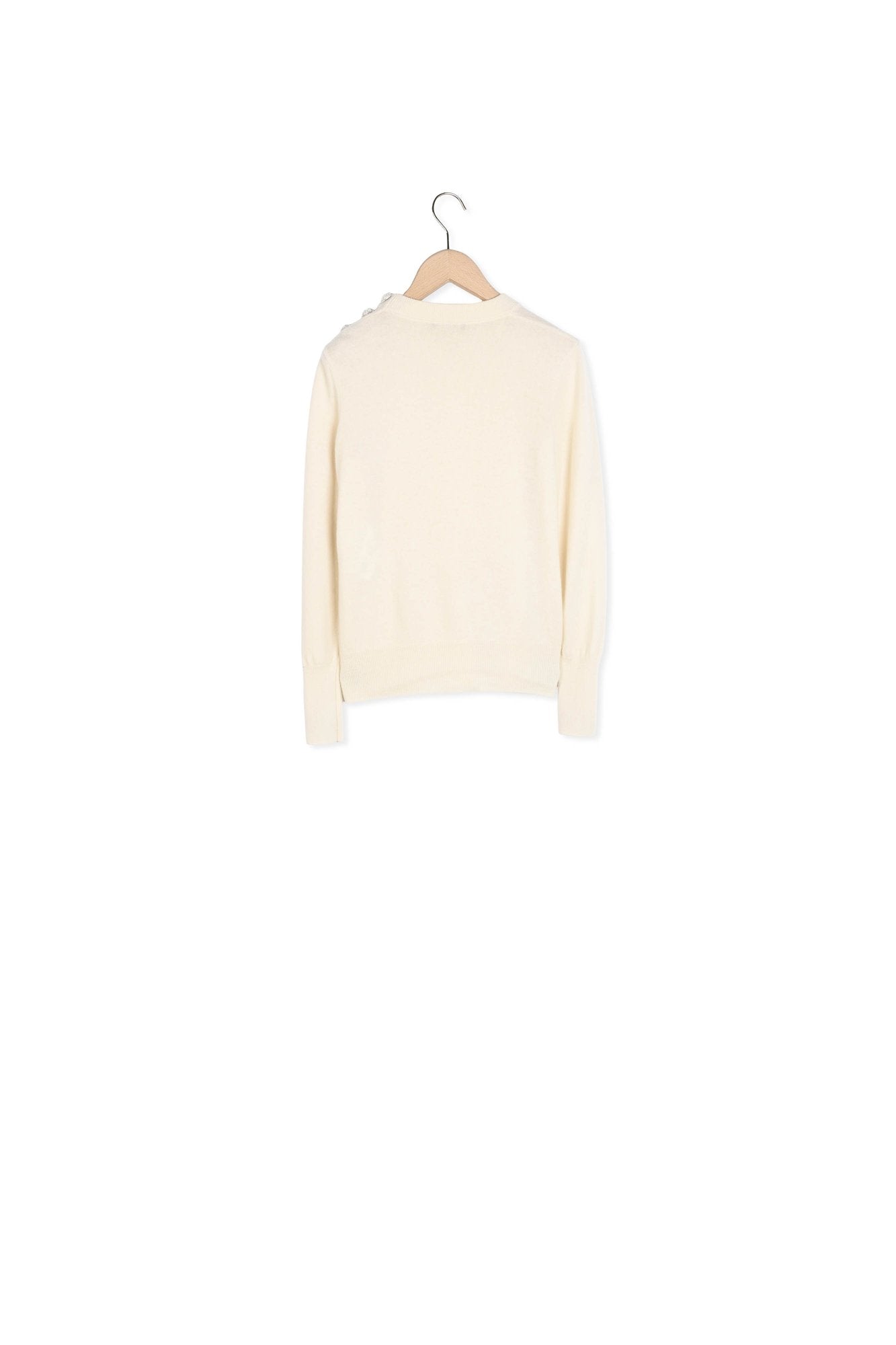 Pull Prunette écru en laine Faume - seconde main