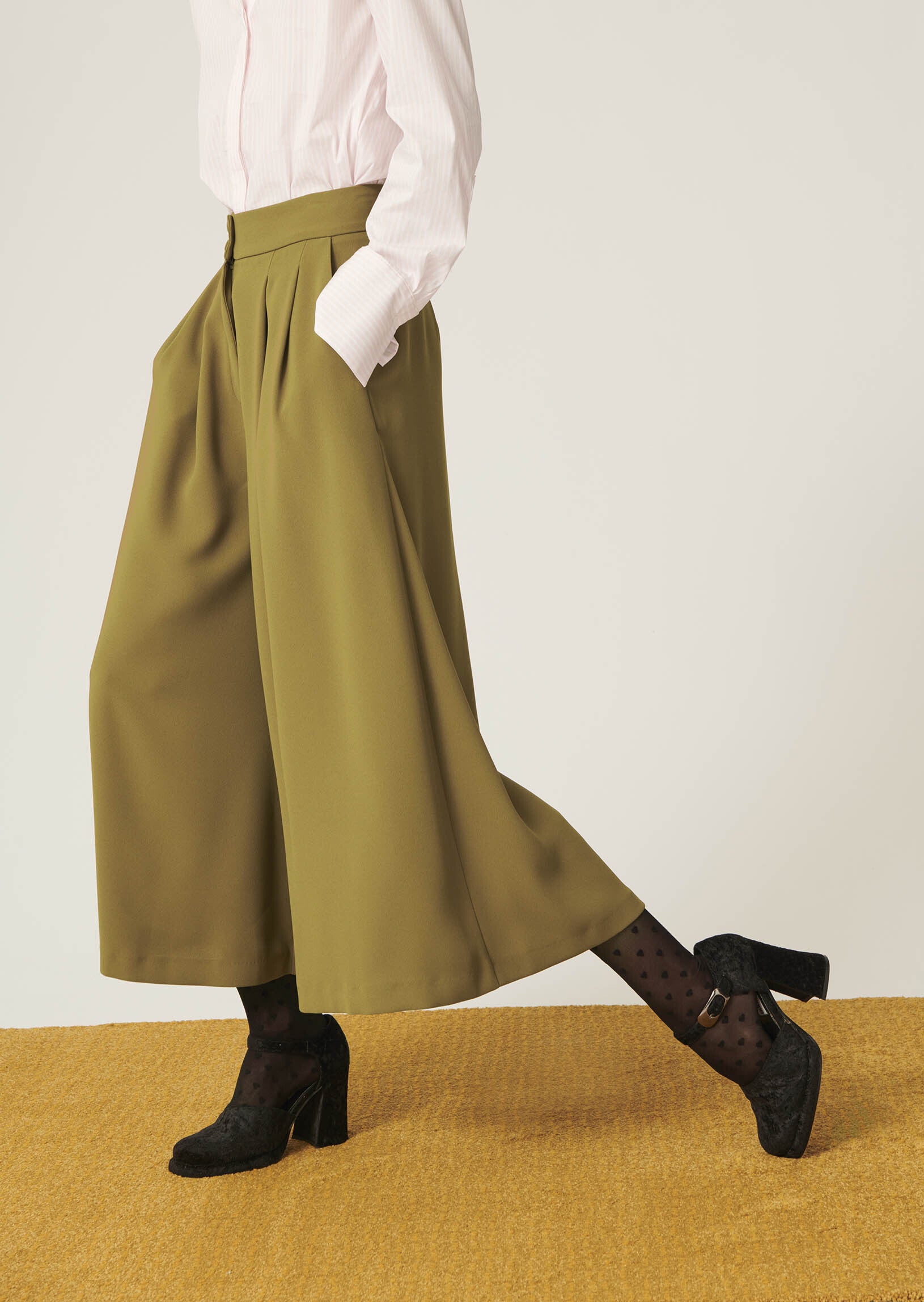 Pantalon Patsy bronze en crêpe Faume - seconde main