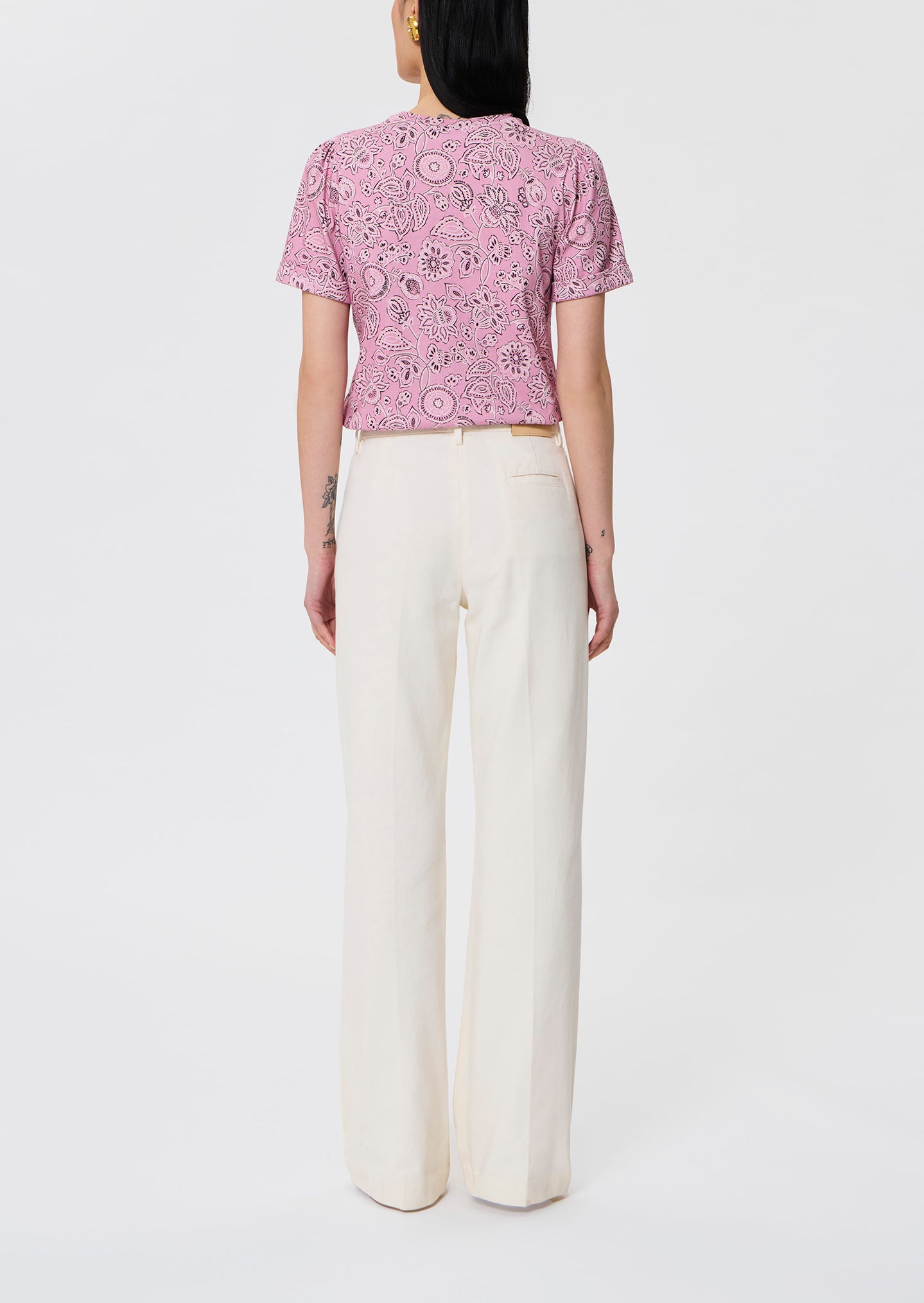 Jean blanc en denim Jerome Faume - seconde main