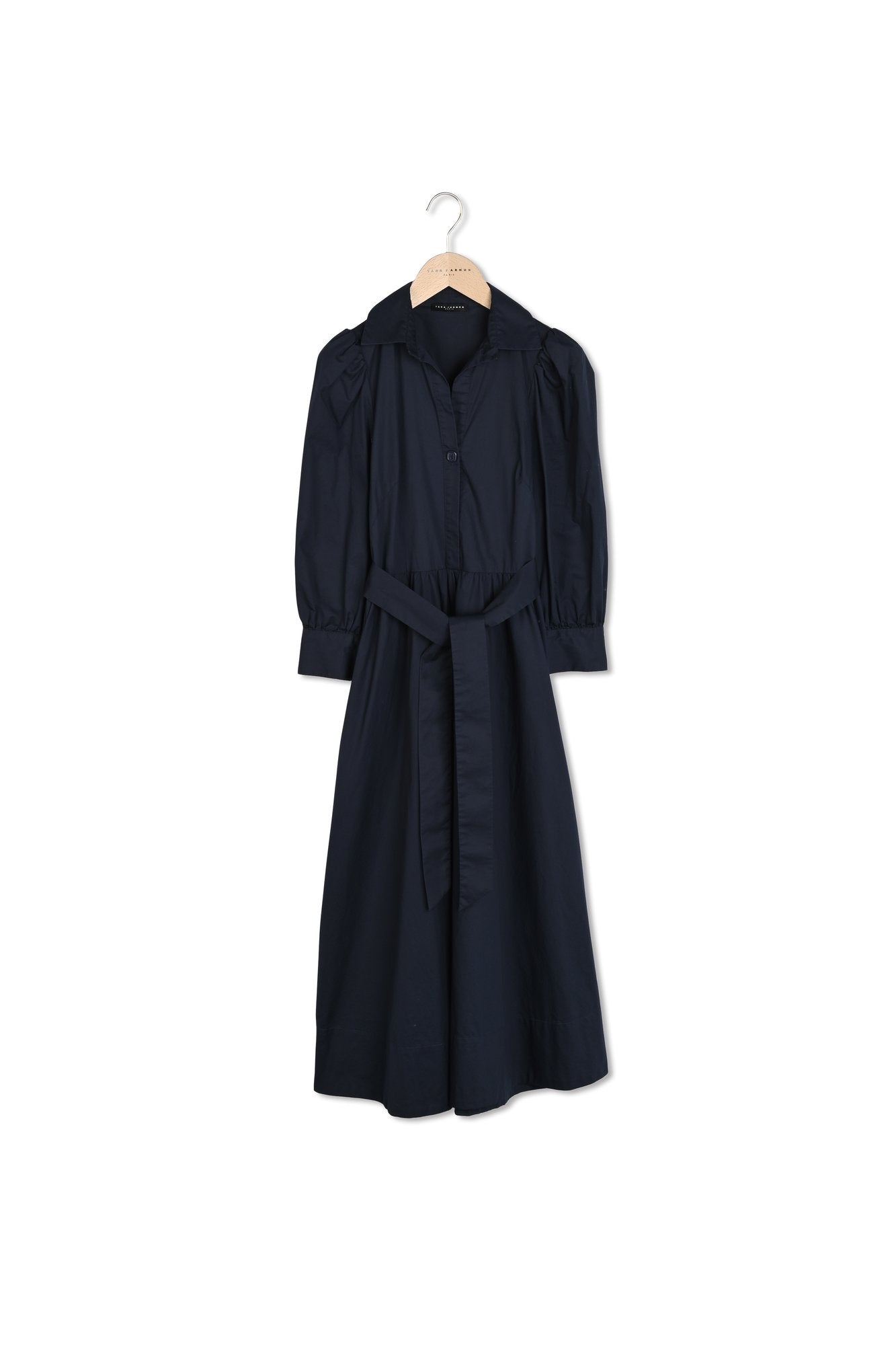 Robe Rivoltine bleu nuit en popeline Faume - seconde main