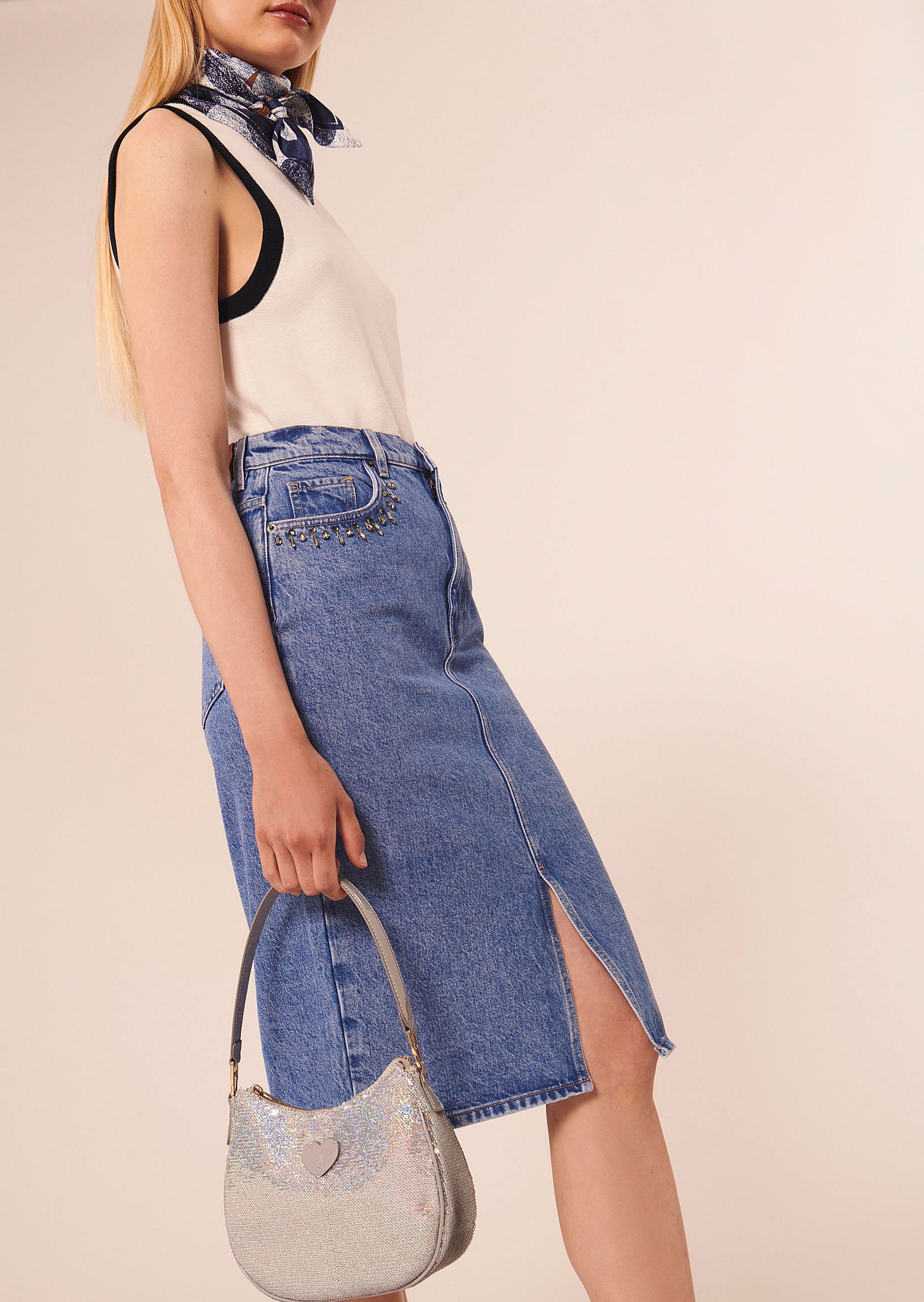 Jupe Jackie bleu en denim Faume - seconde main