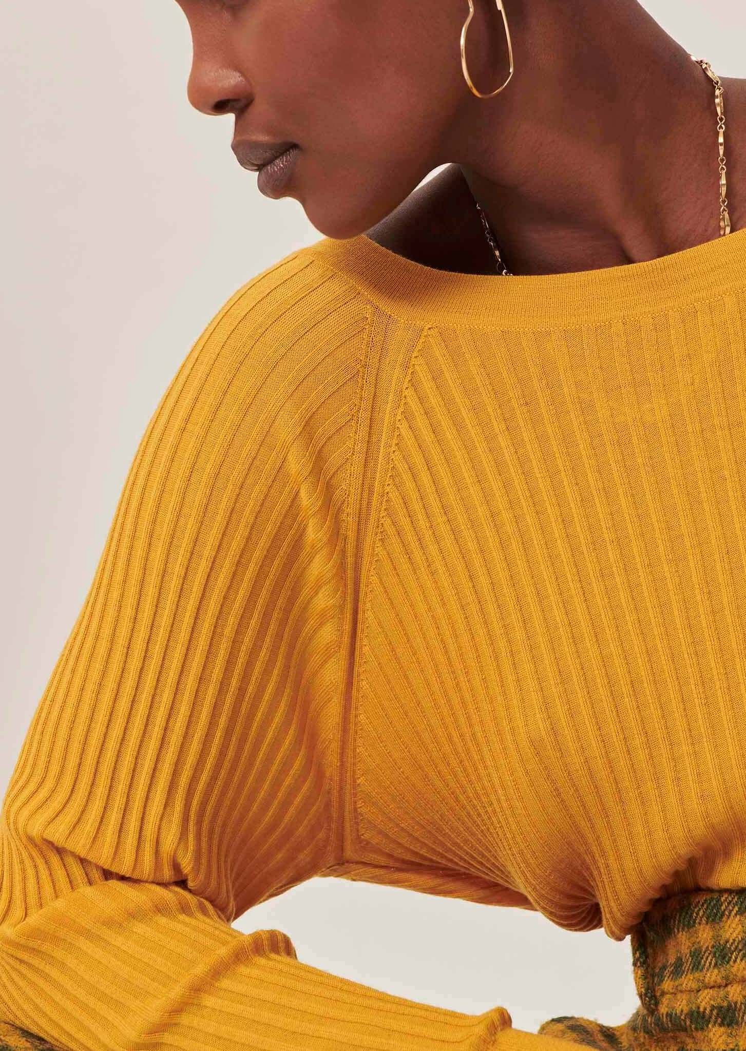 Gilet Gemma mordoré en merinos extrafin Faume - seconde main