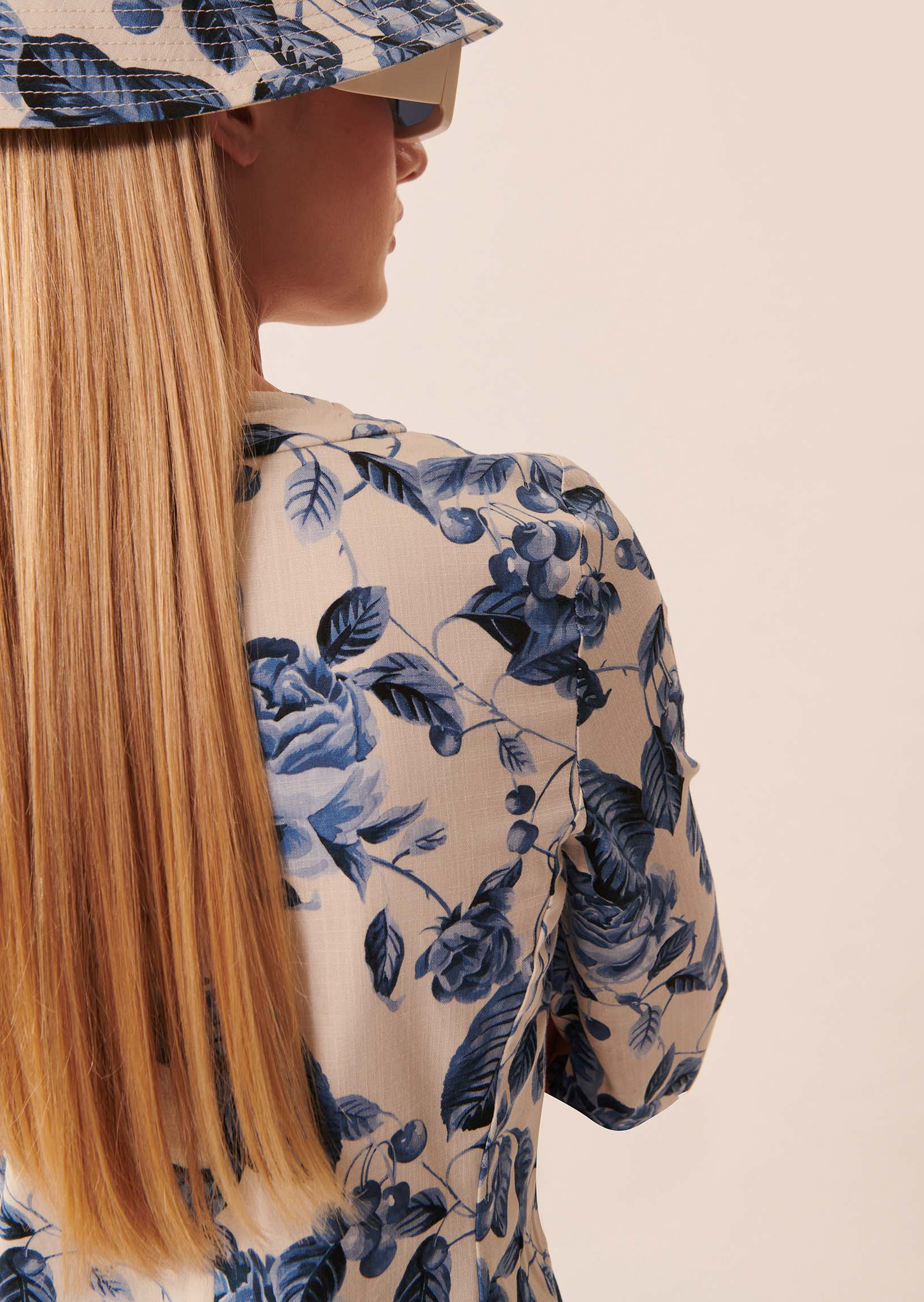 Robe Rivanna bleue imprimé à fleurs en coton Faume - seconde main