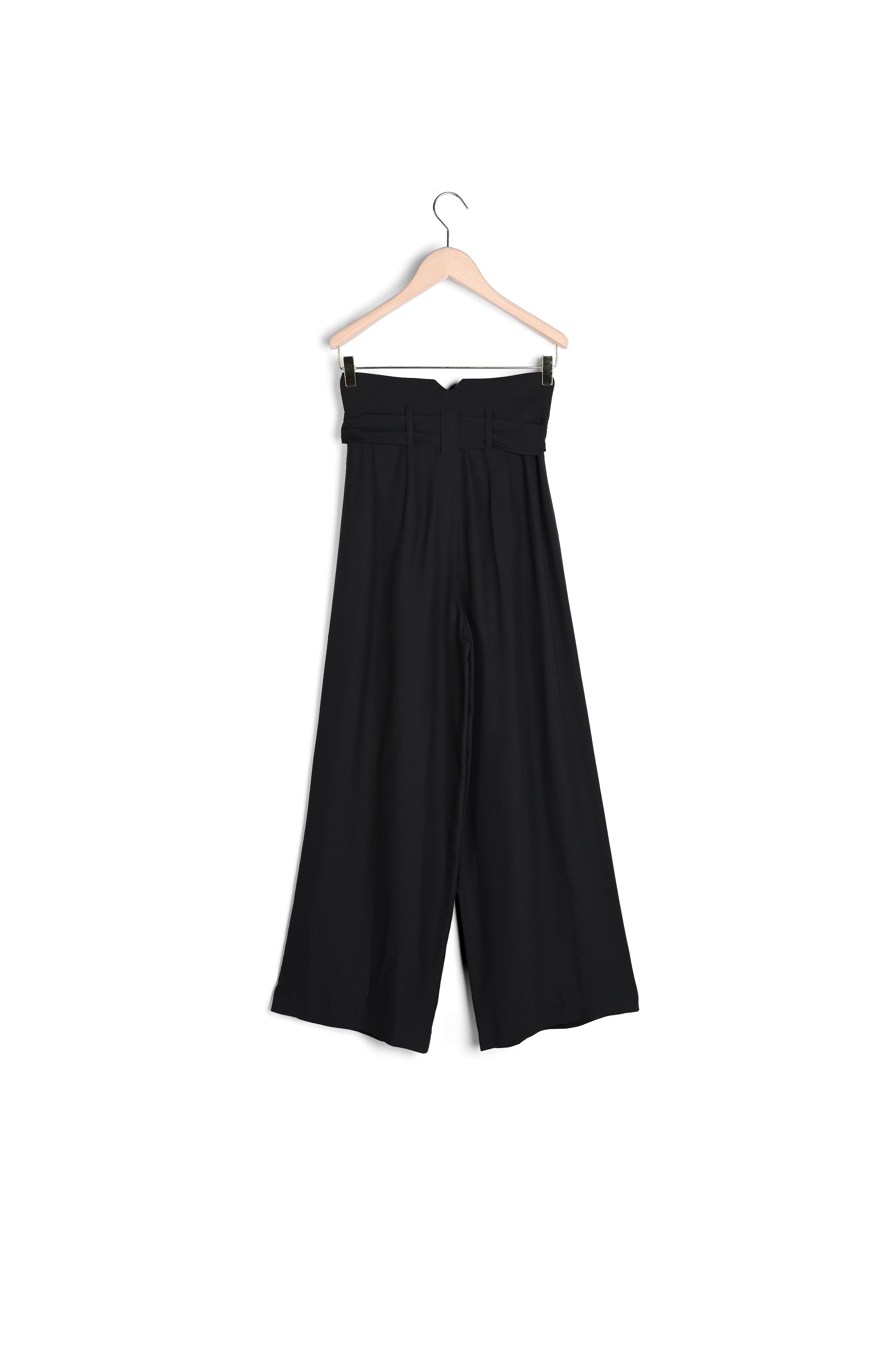 Pantalon Pia noir en crêpe léger Faume - seconde main