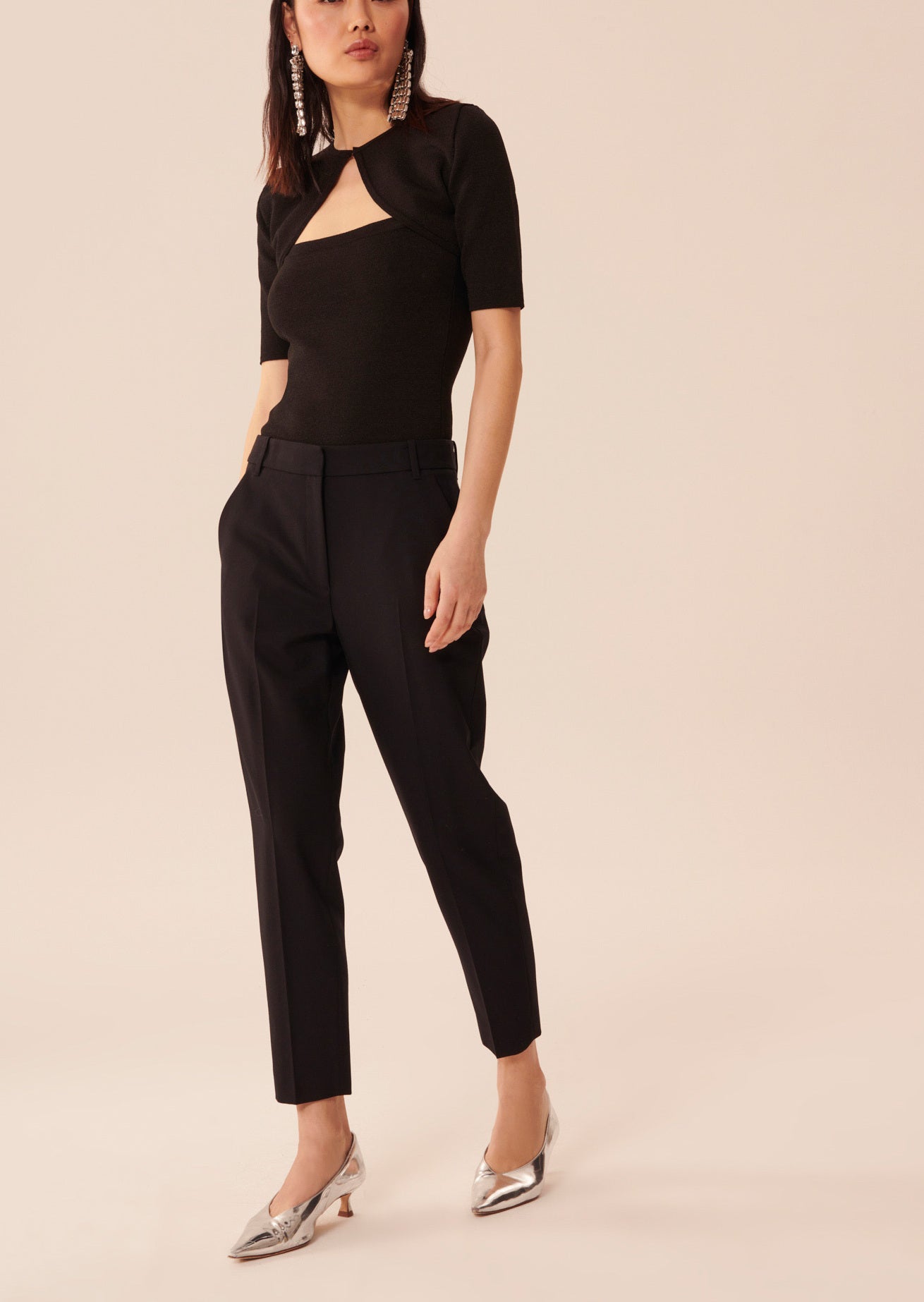 Pantalon Philippine noir en laine froide Faume - seconde main