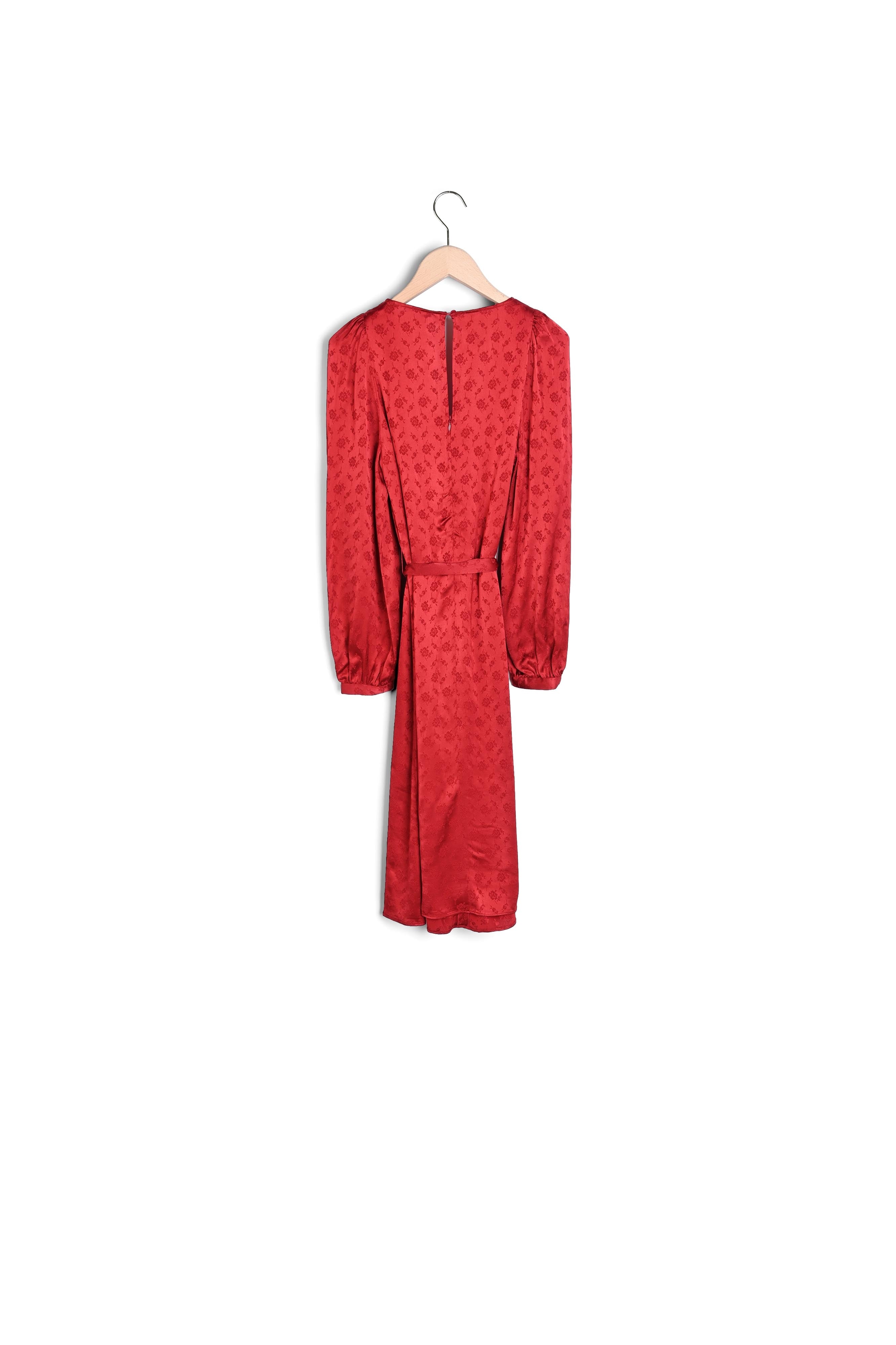 Robe longue Rajame flamme en jacquard viscose petites fleurs Faume - seconde main