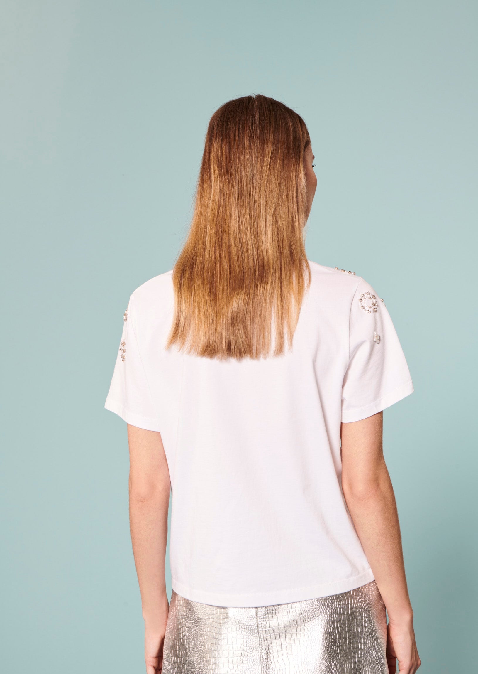 T-shirt Taralove blanc en jersey Faume - seconde main