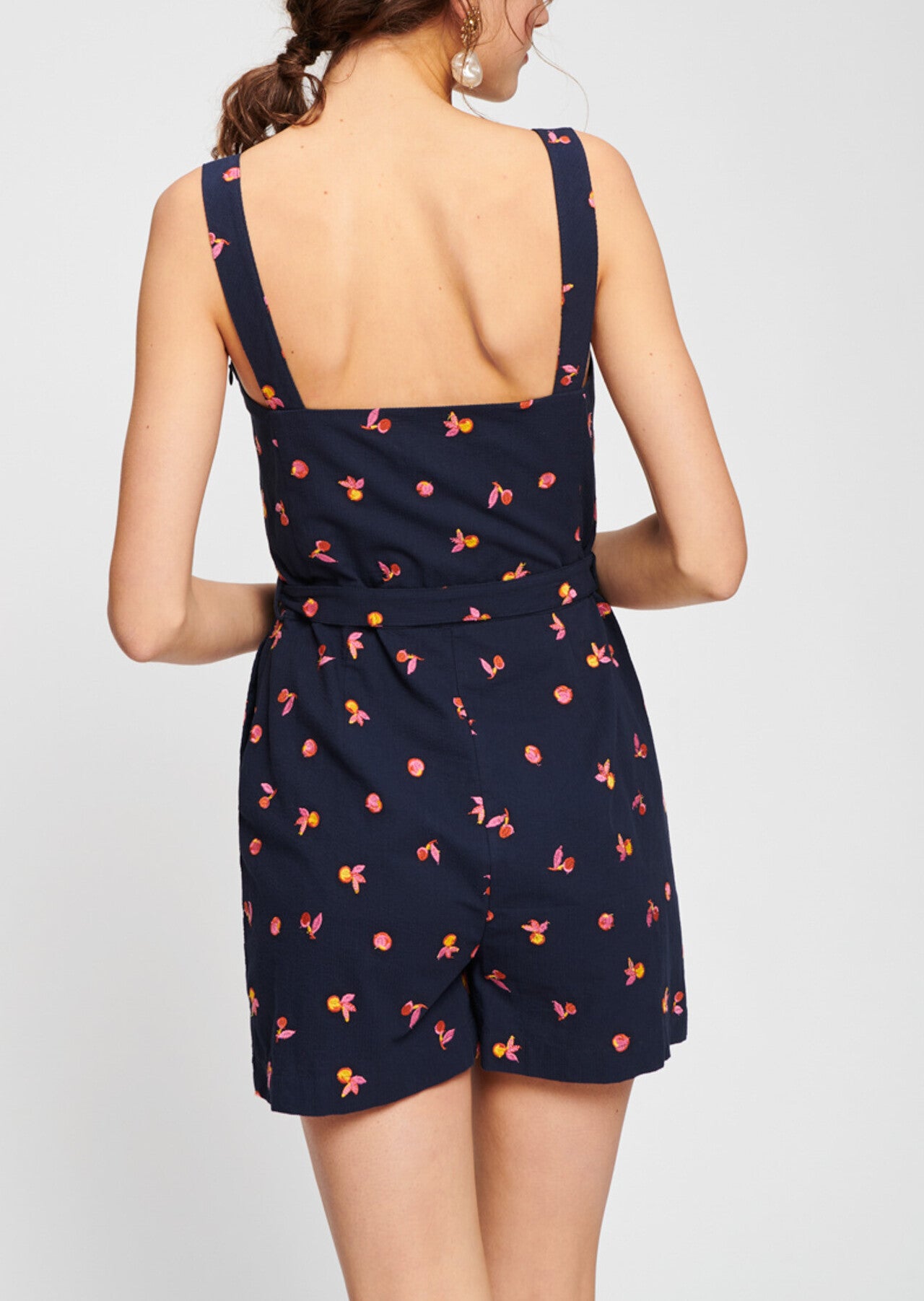 Combi-short bleu nuit à motifs Faume - seconde main