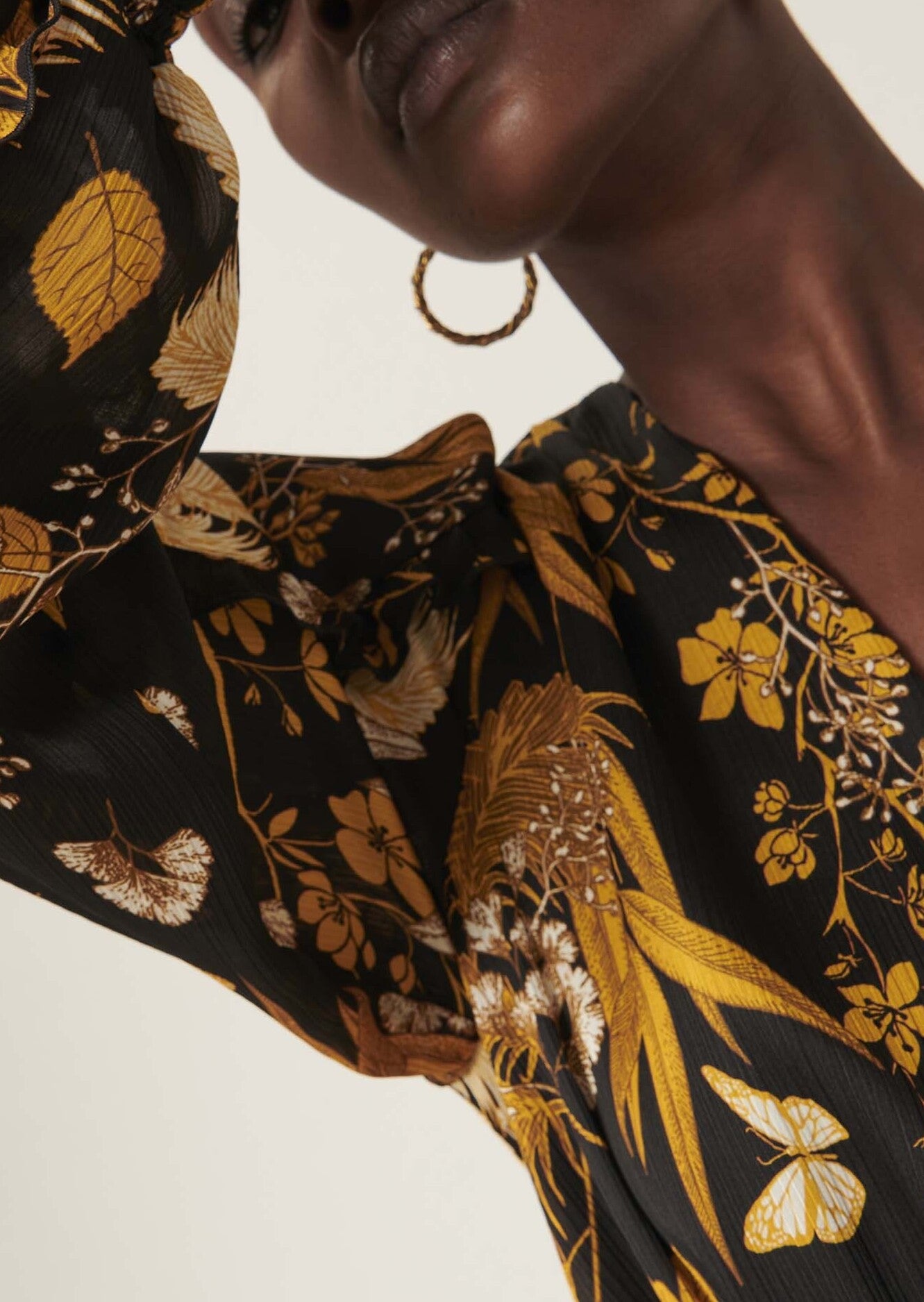 Robe Rhifen noire imprimé papillon de nuit Faume - seconde main