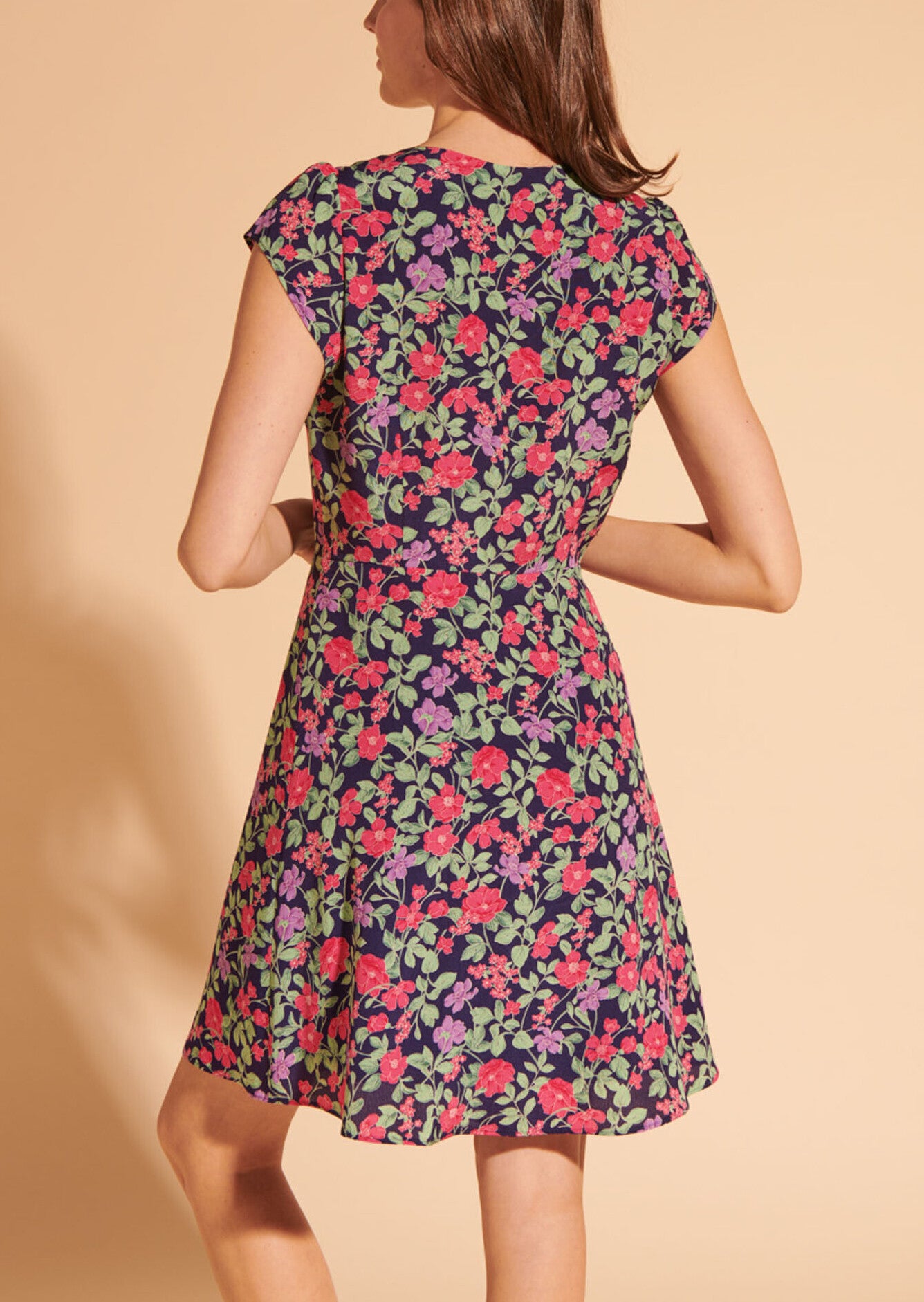 Robe Ruomi courte à imprimé fleurs Faume - seconde main