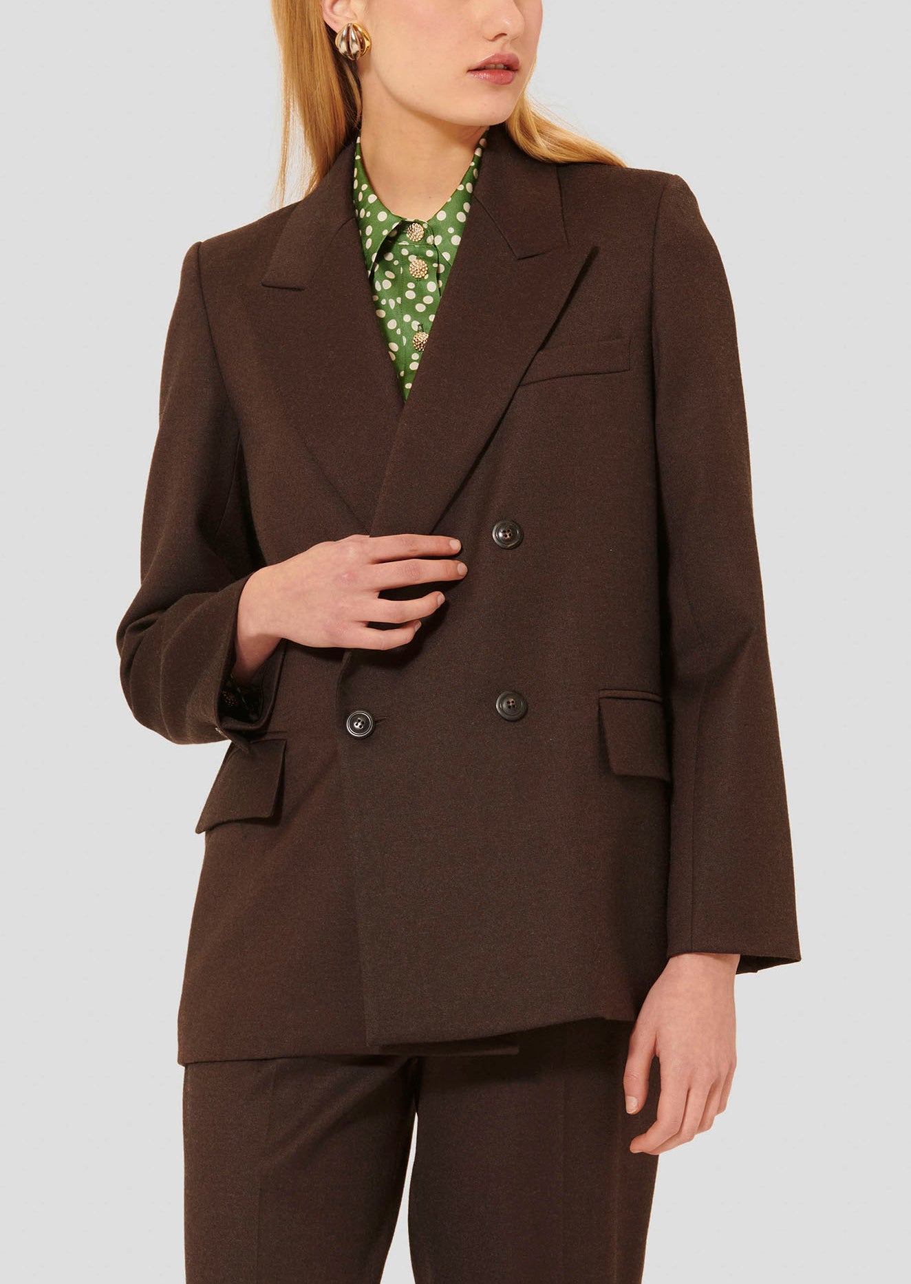 Veste marron en flanelle Valson Faume - seconde main