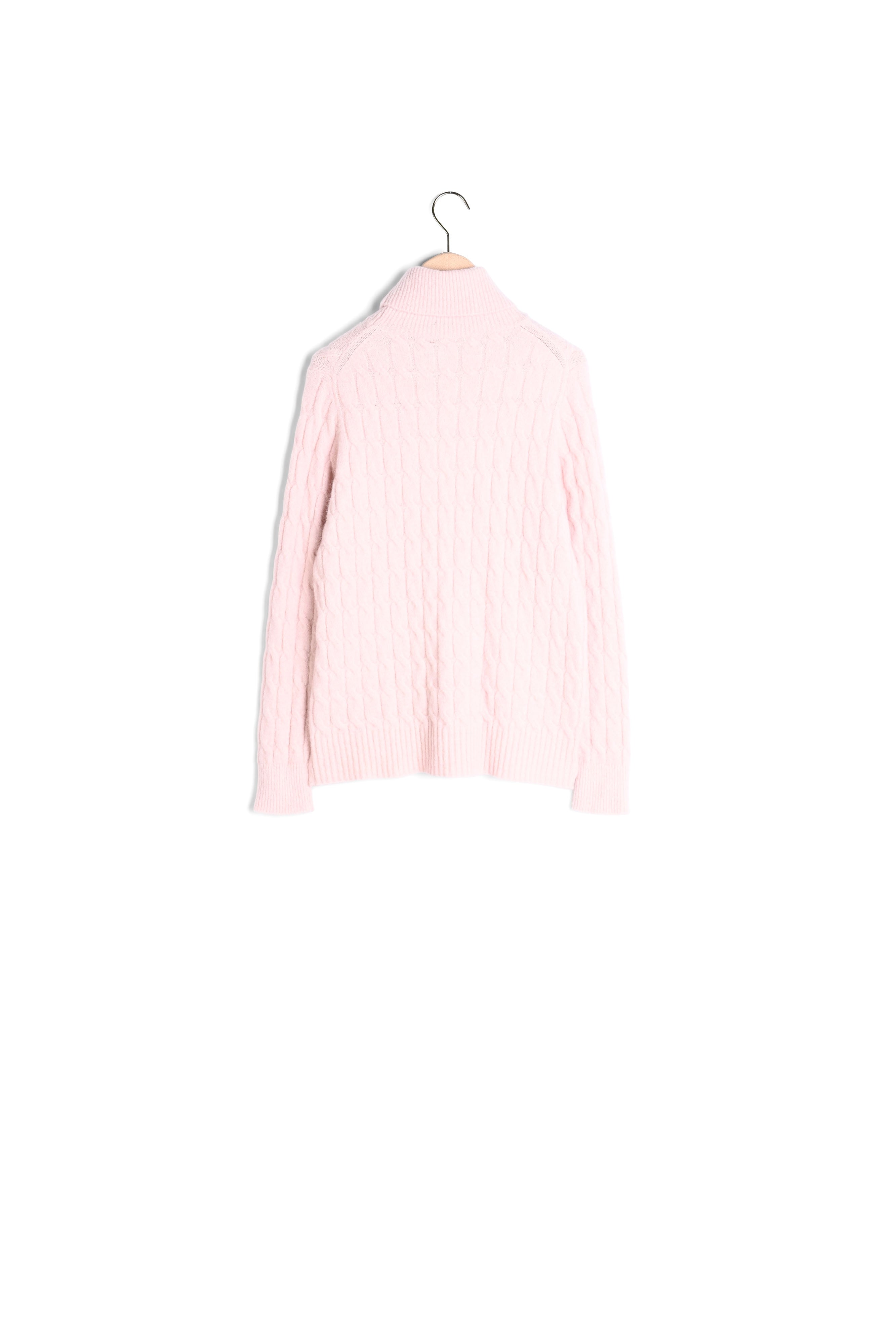 Pull Phybie rose pâle en maille doudou Faume - seconde main