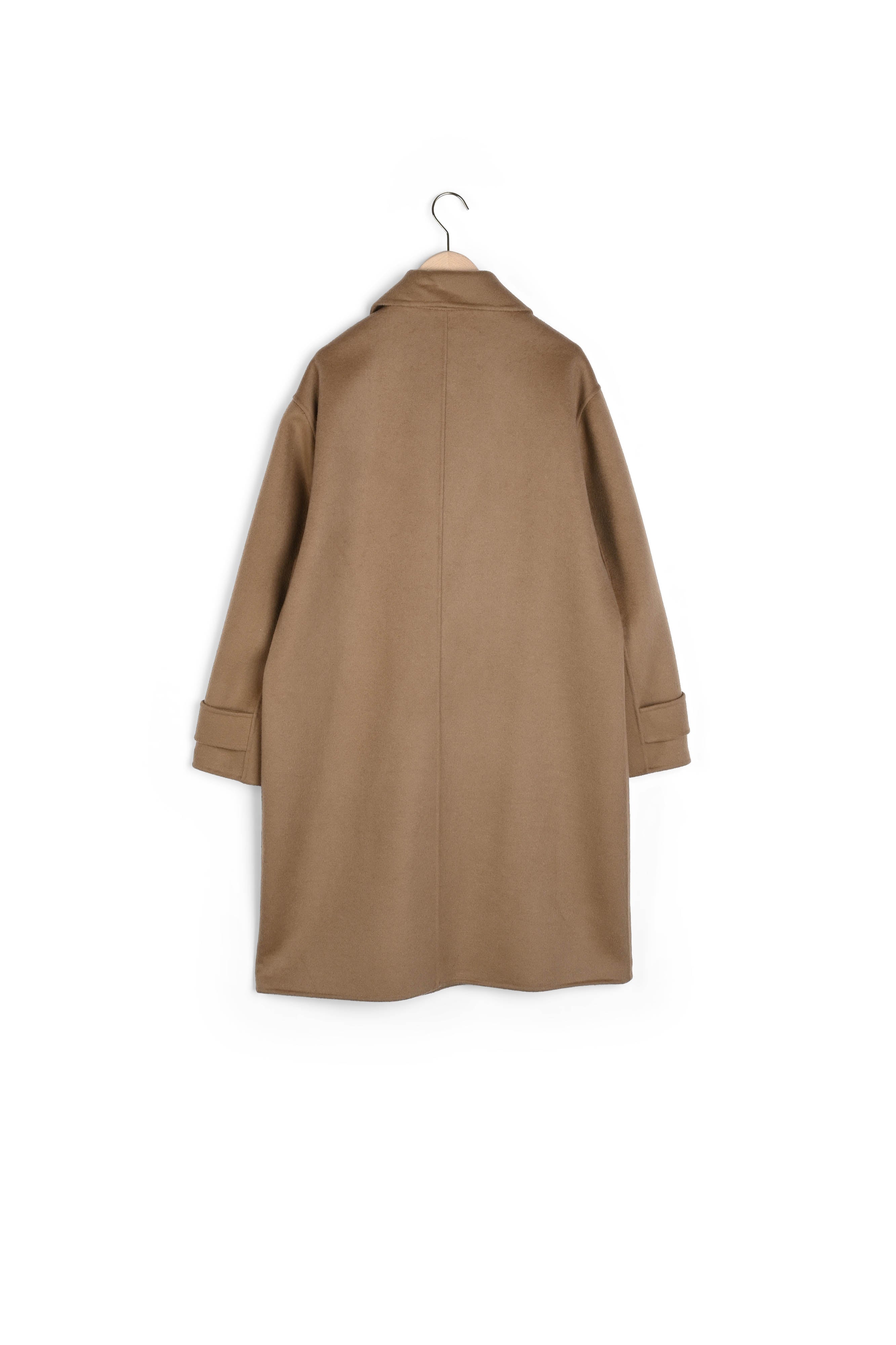 Manteau Maeline camel en laine double face Faume - seconde main
