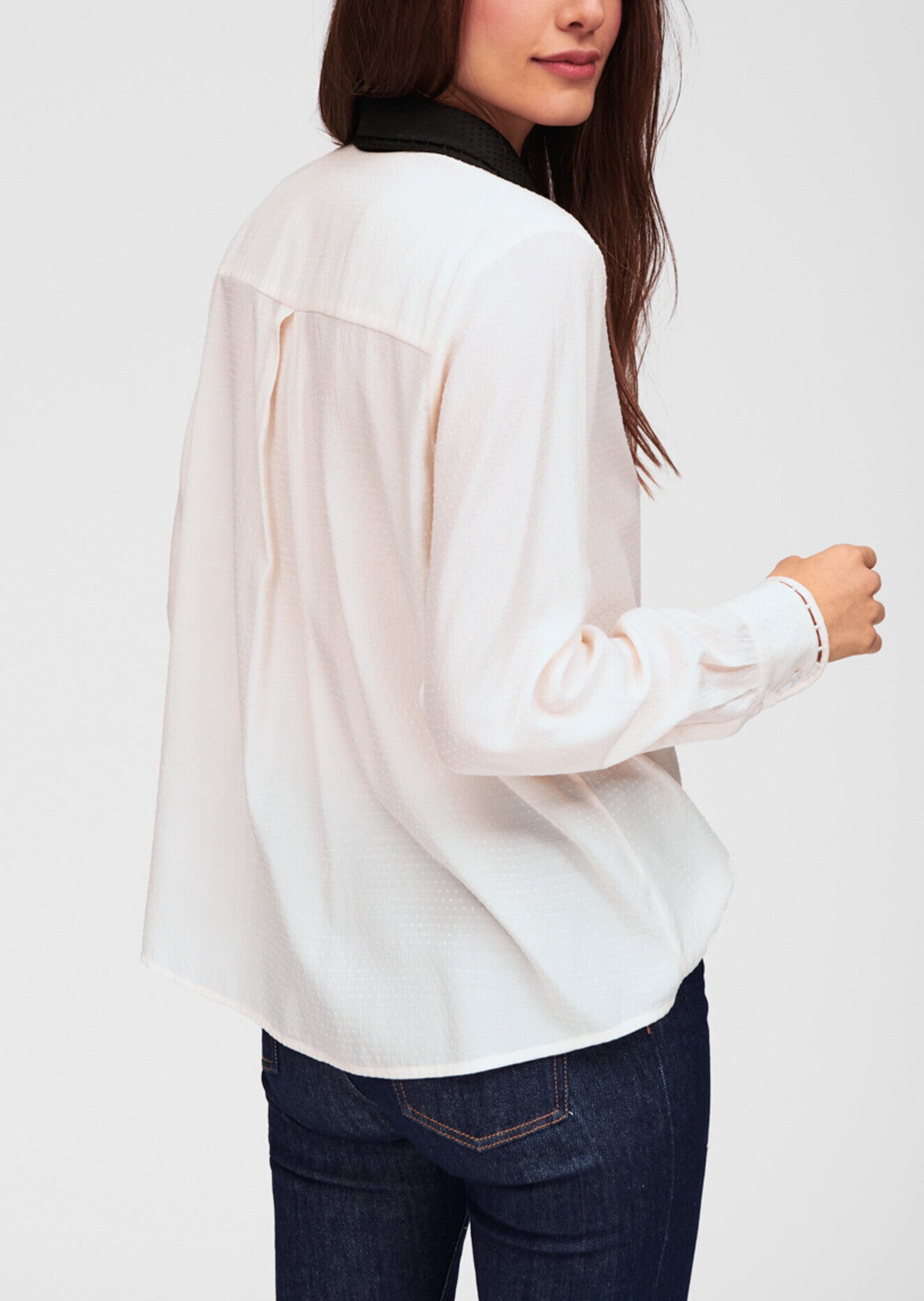 Top écru en jacquard plumetis Faume - seconde main