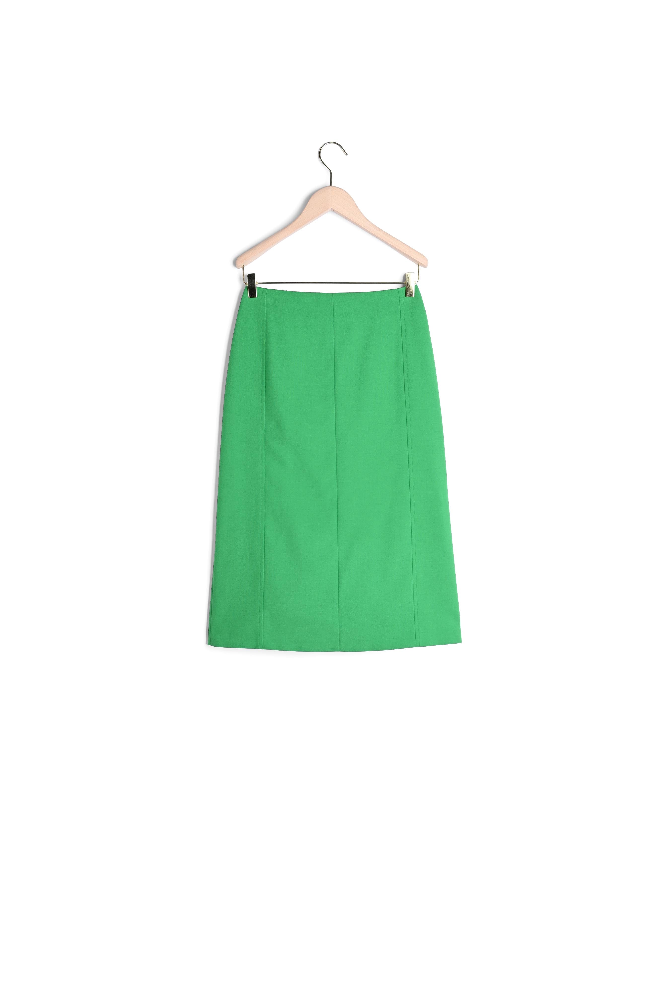 Jupe Jacoba verte en toile tailleur Faume - seconde main