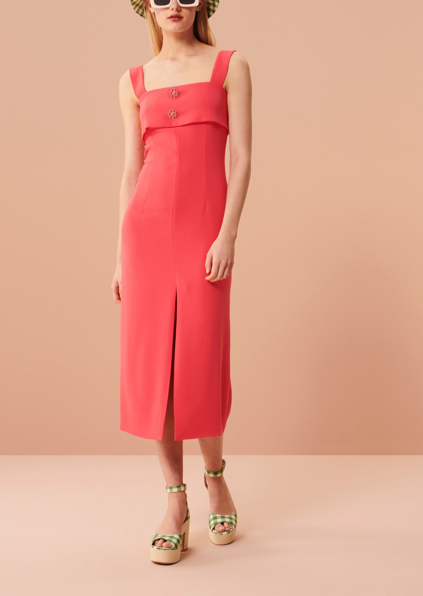 Robe Remo rose en crêpe Faume - seconde main