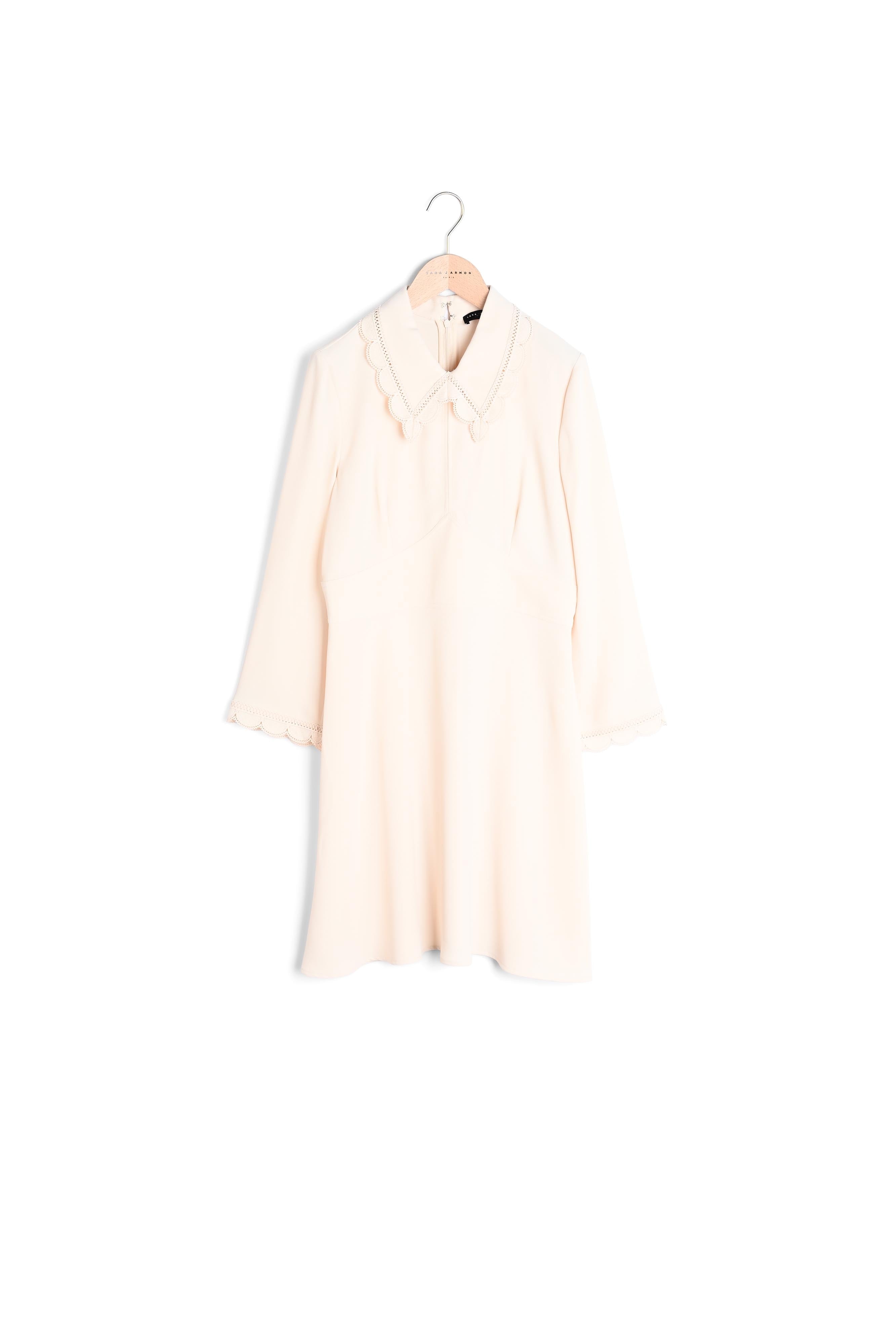 Robe Ric écrue en crêpe Faume - seconde main