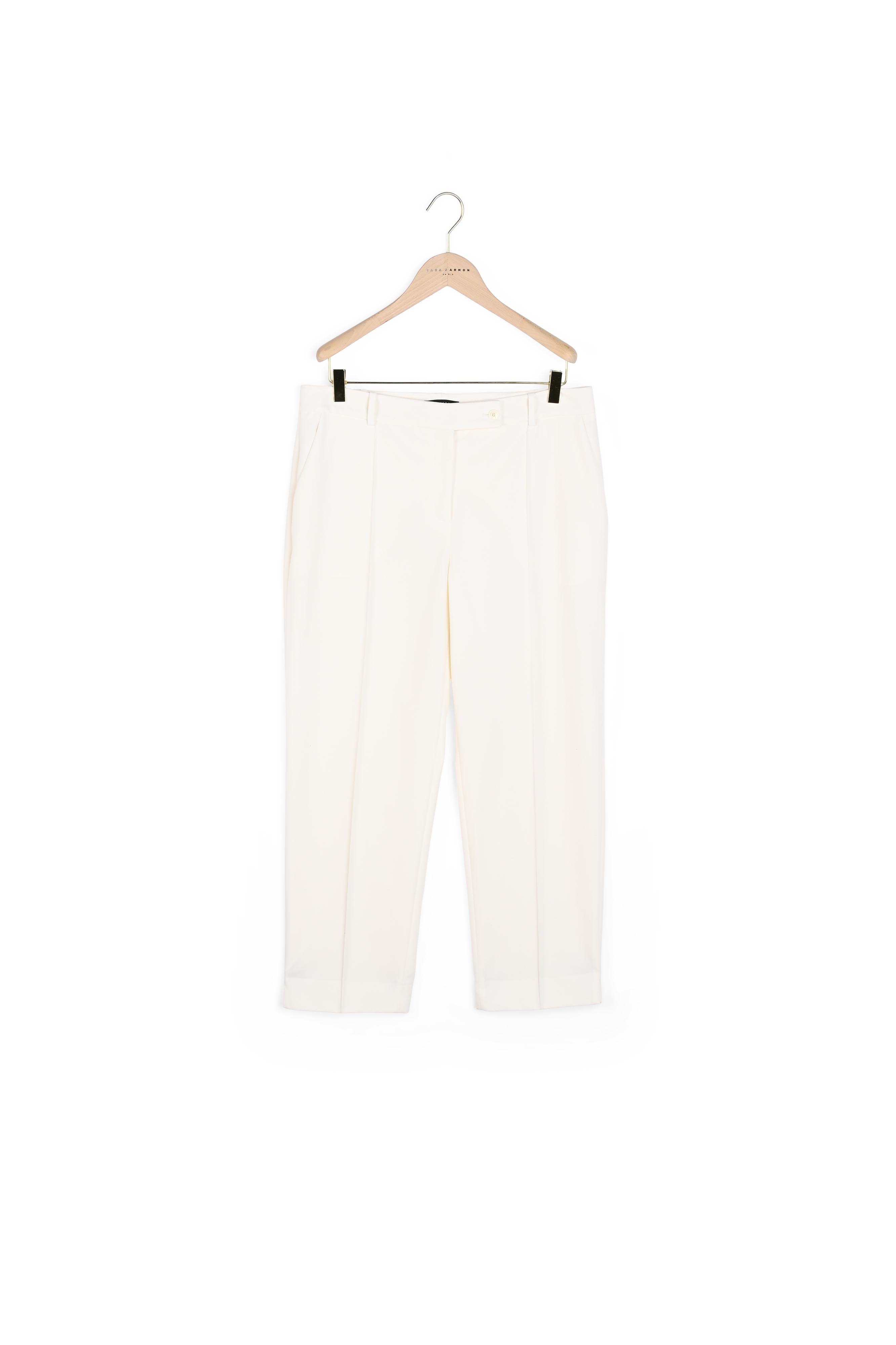 Pantalon Pascal écru en laine froide Faume - seconde main