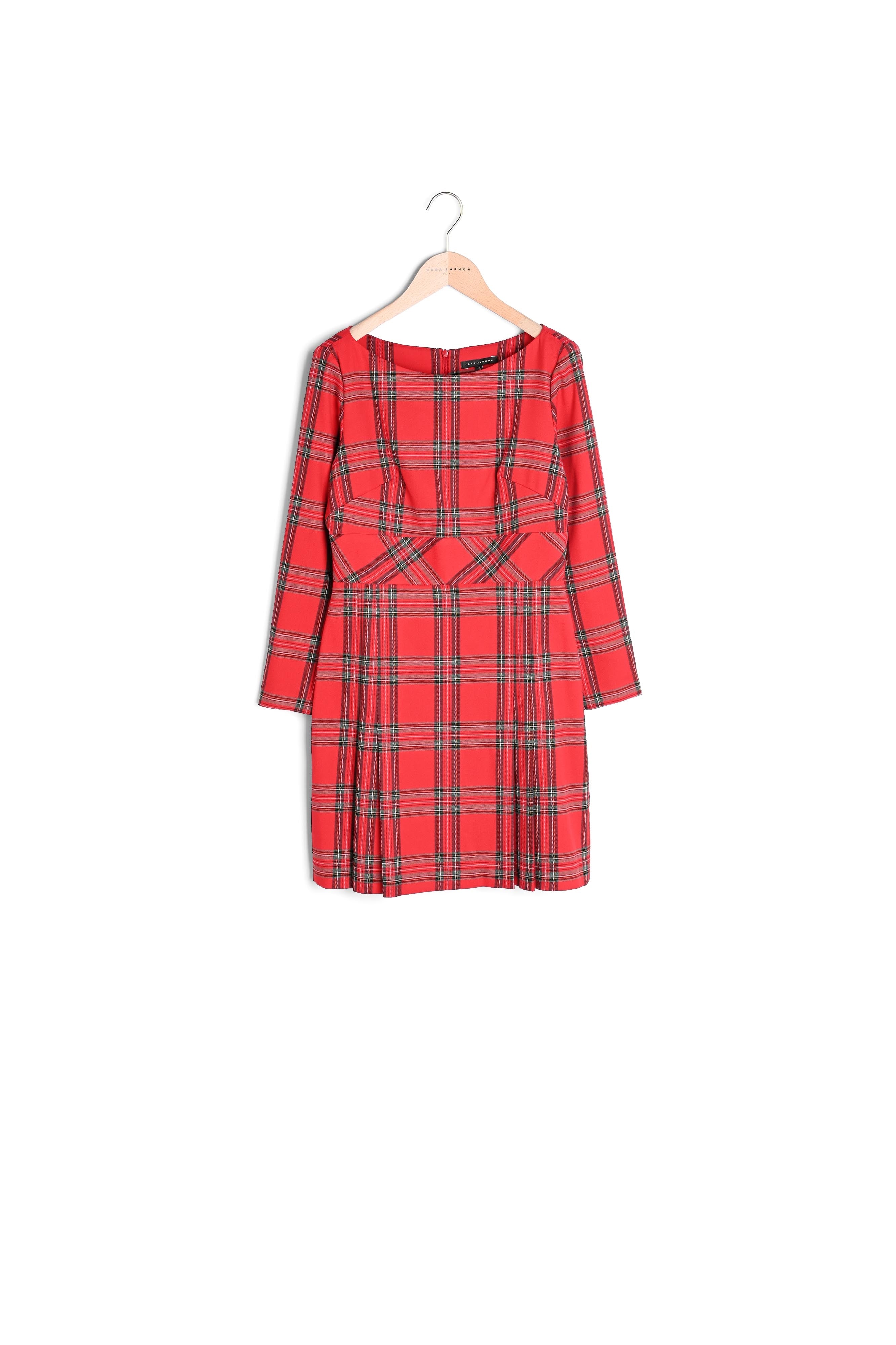Robe Rania rouge en tartan Faume - seconde main