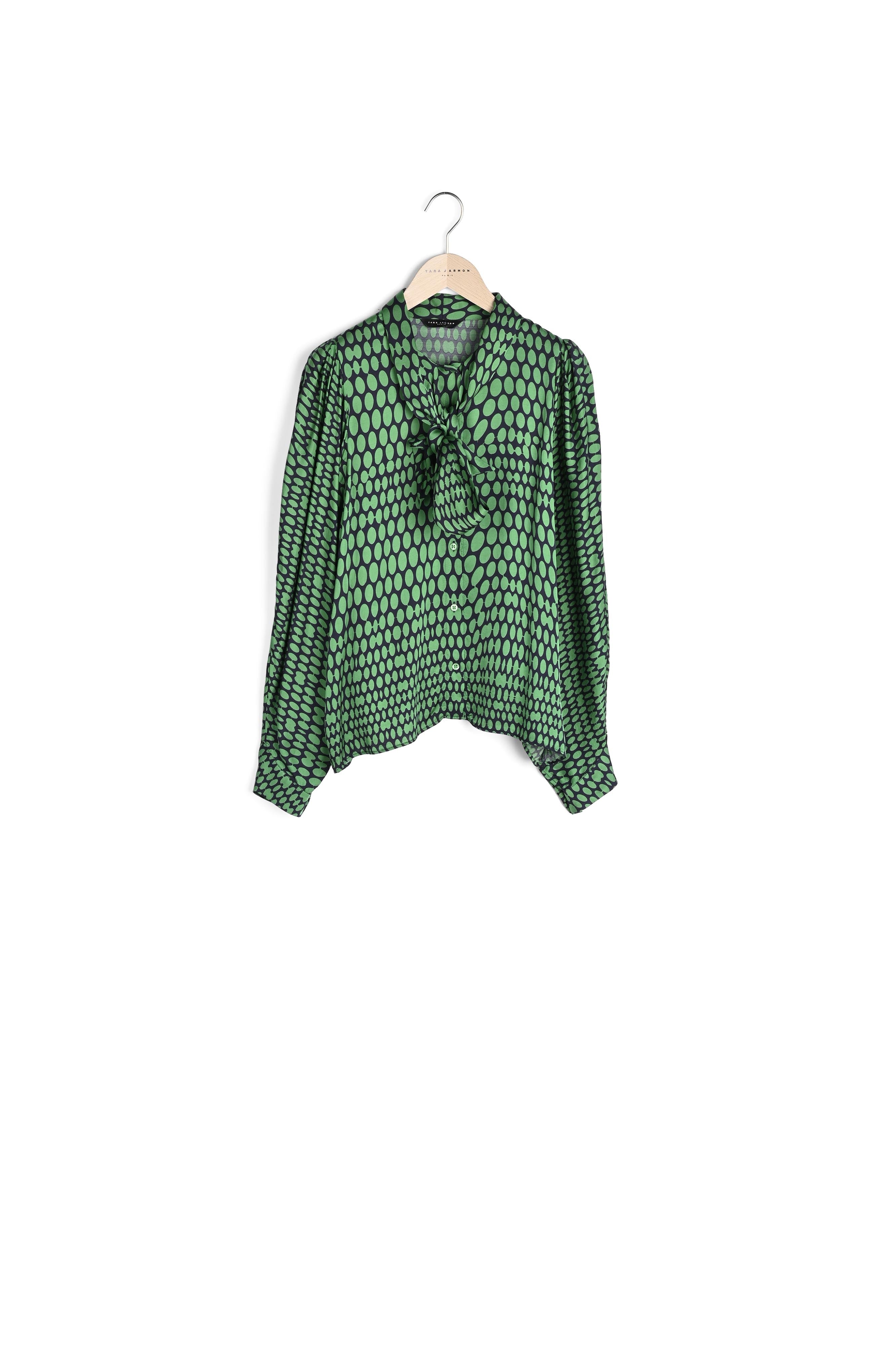 Chemise Candy verte imprimé pois Faume - seconde main