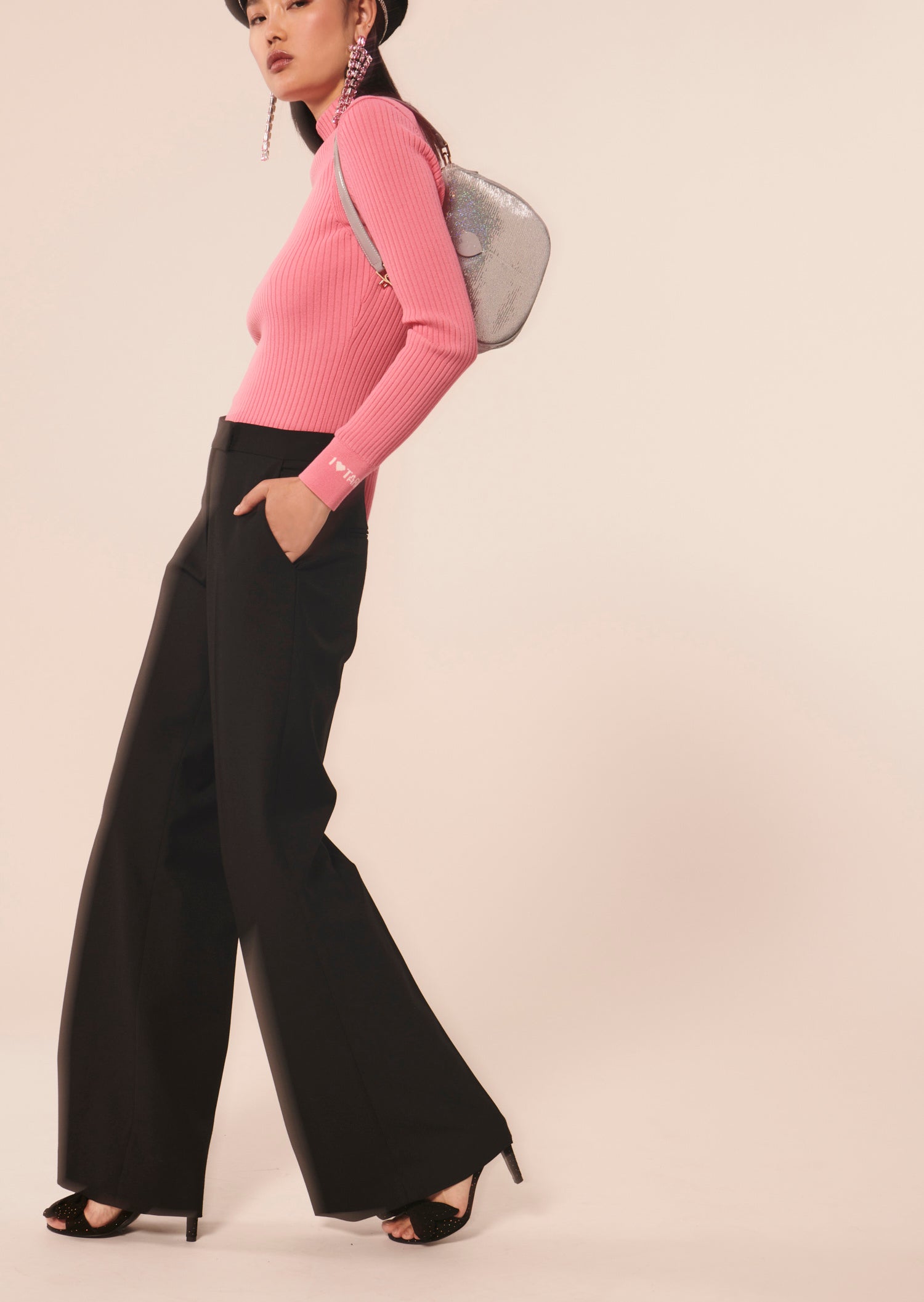 Pantalon Primavera noire en laine froide Faume - seconde main