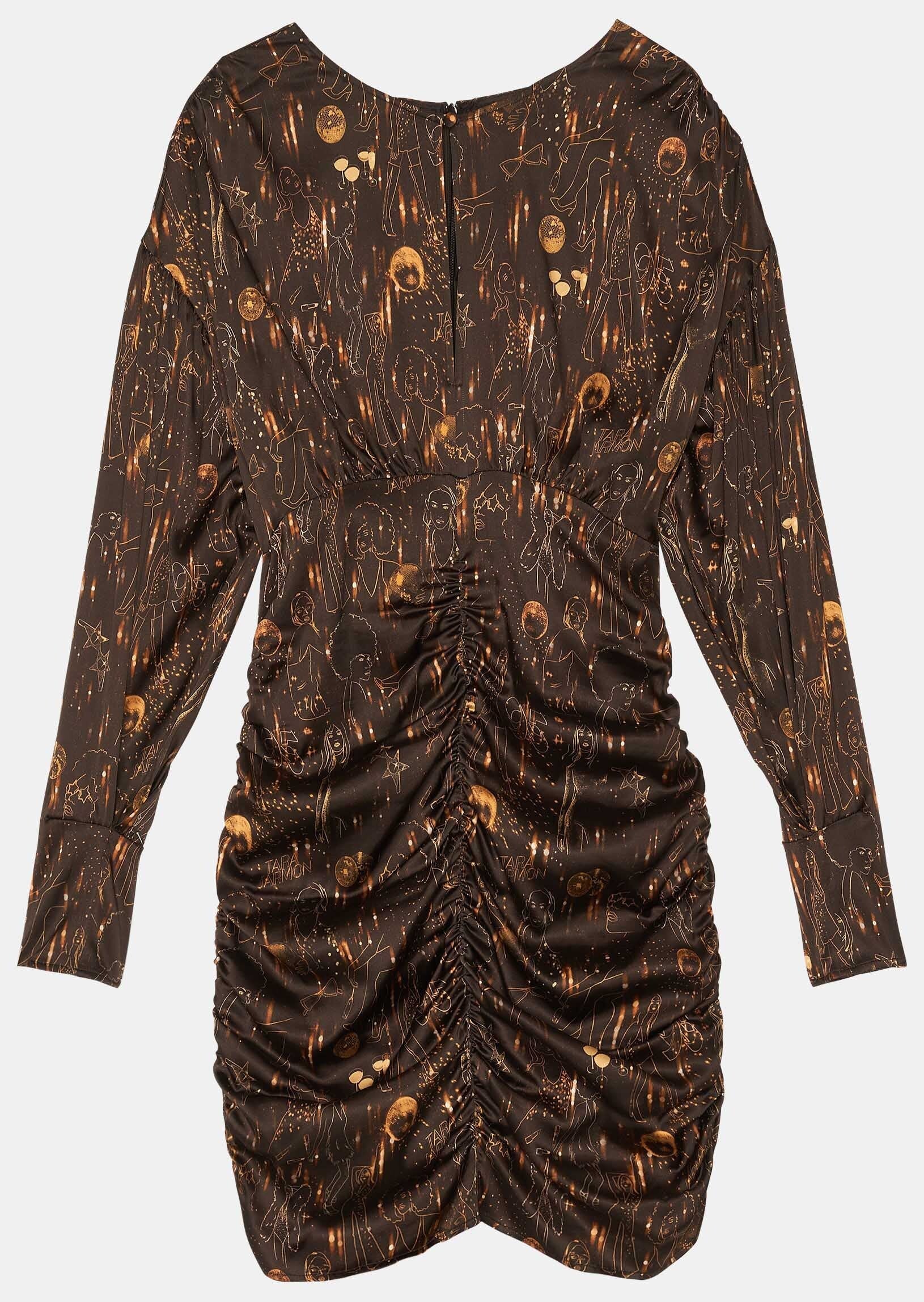 Robe Ring noire imprimé Tara Party Faume - seconde main