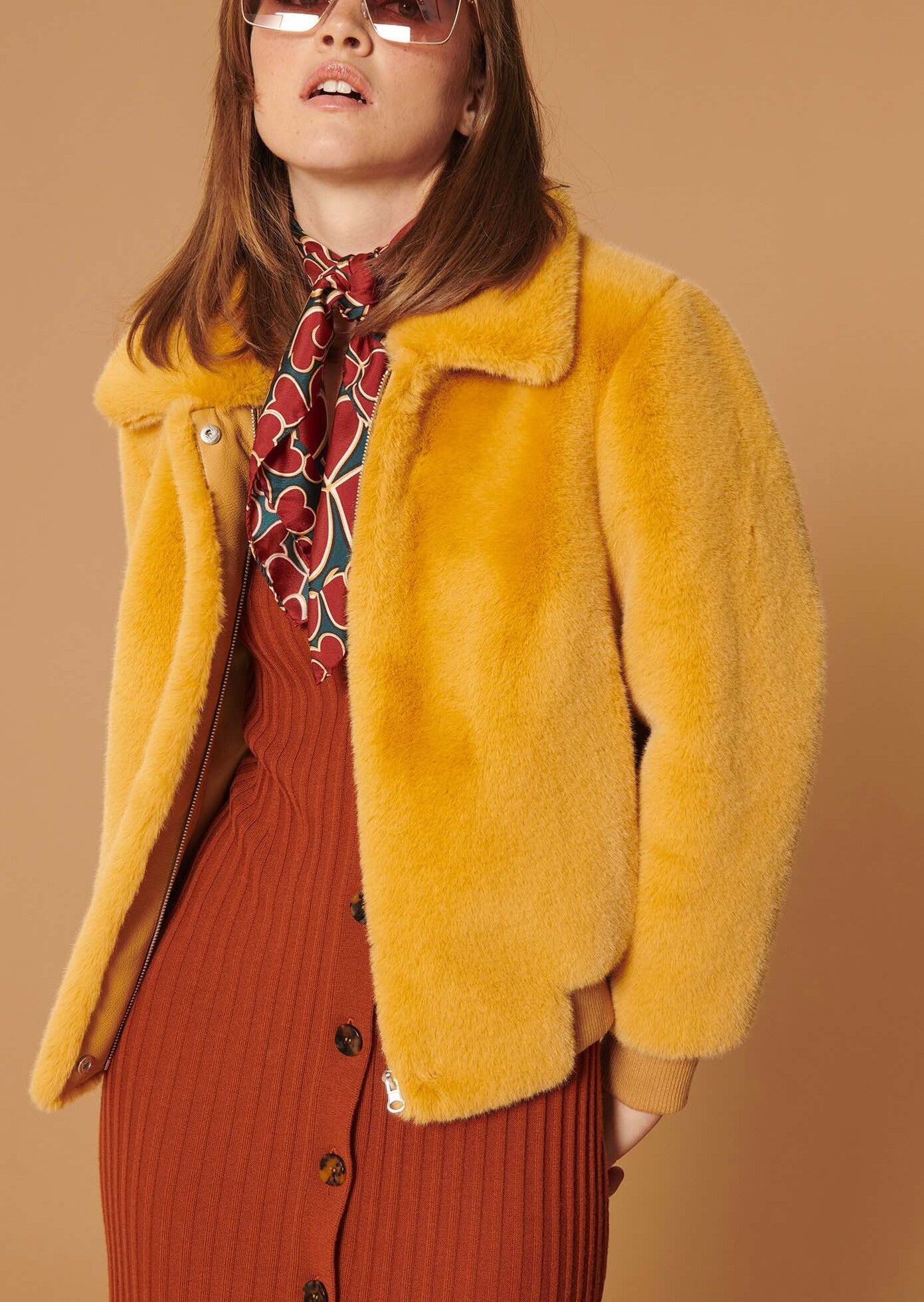 Blouson Bianca beige en fausse fourrure Faume - seconde main