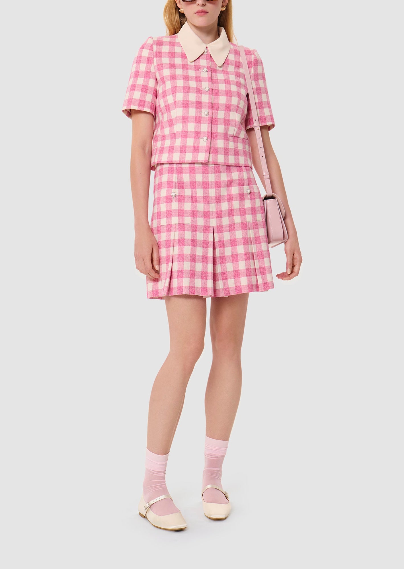 Jupe rose en vichy Josef Faume - seconde main