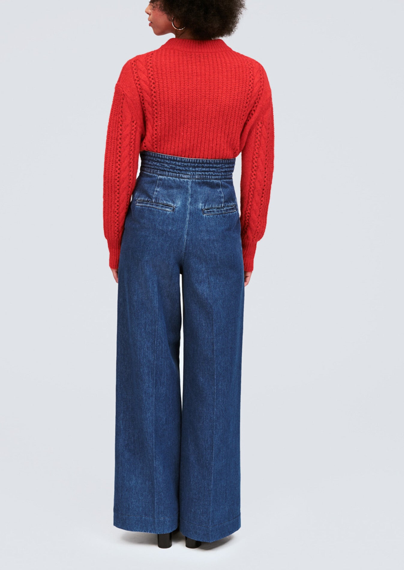 Jean taille haute bleu indigo Faume - seconde main