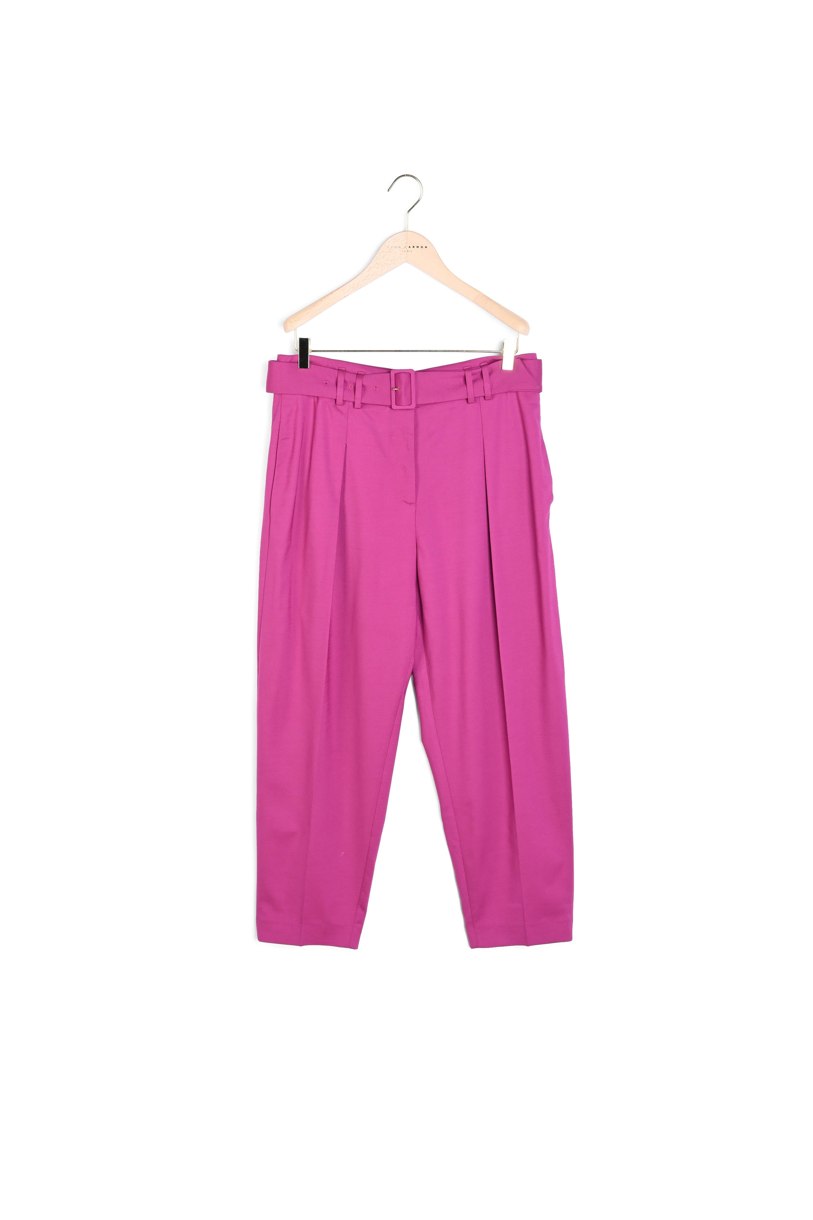 Pantalon cigarette mauve taille haute Faume - seconde main