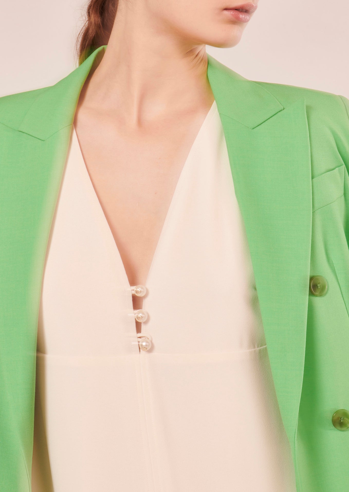 Robe Rolis écrue en crêpe Faume - seconde main