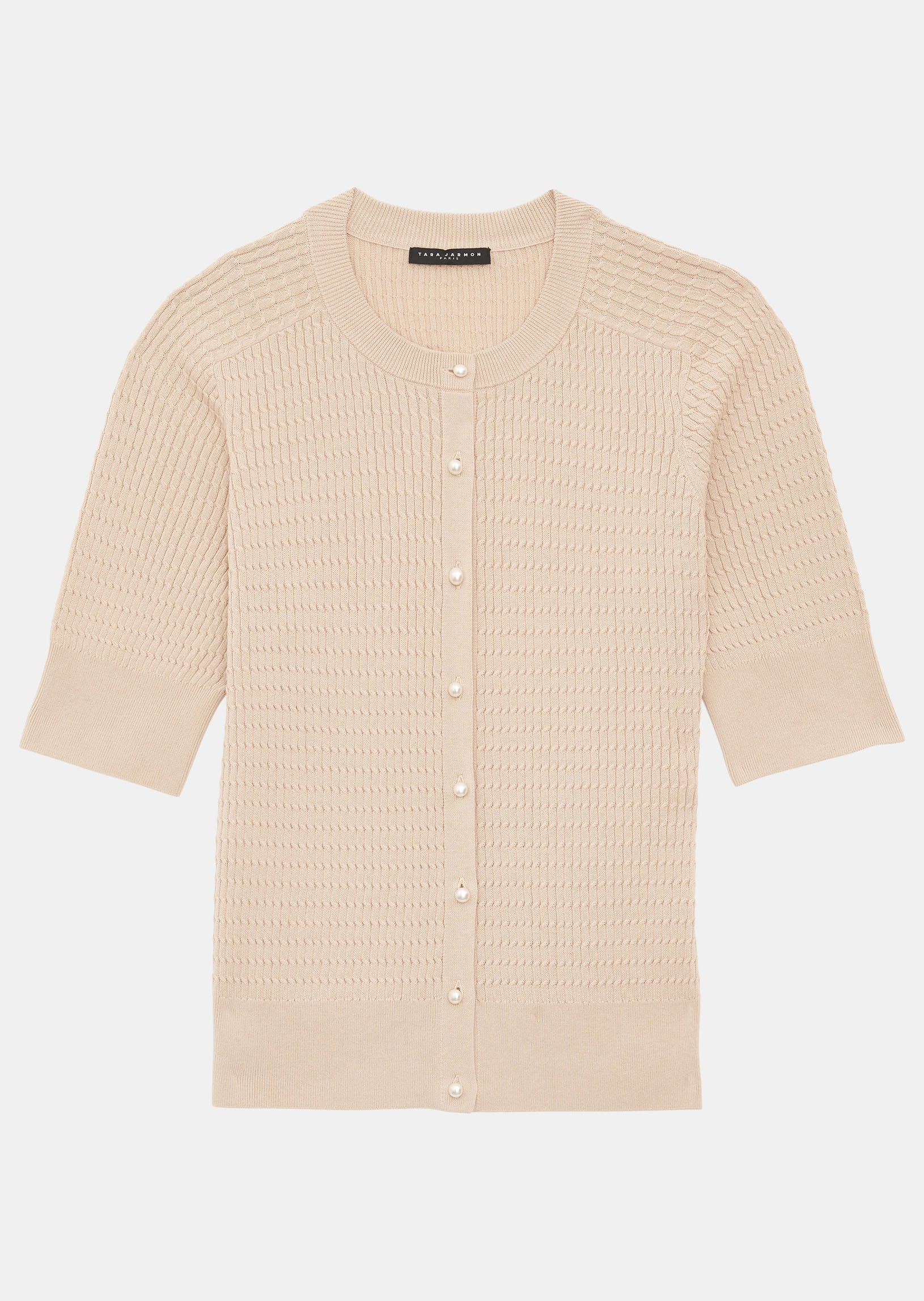 Gilet Gabrielle beige en coton extrafin Faume - seconde main