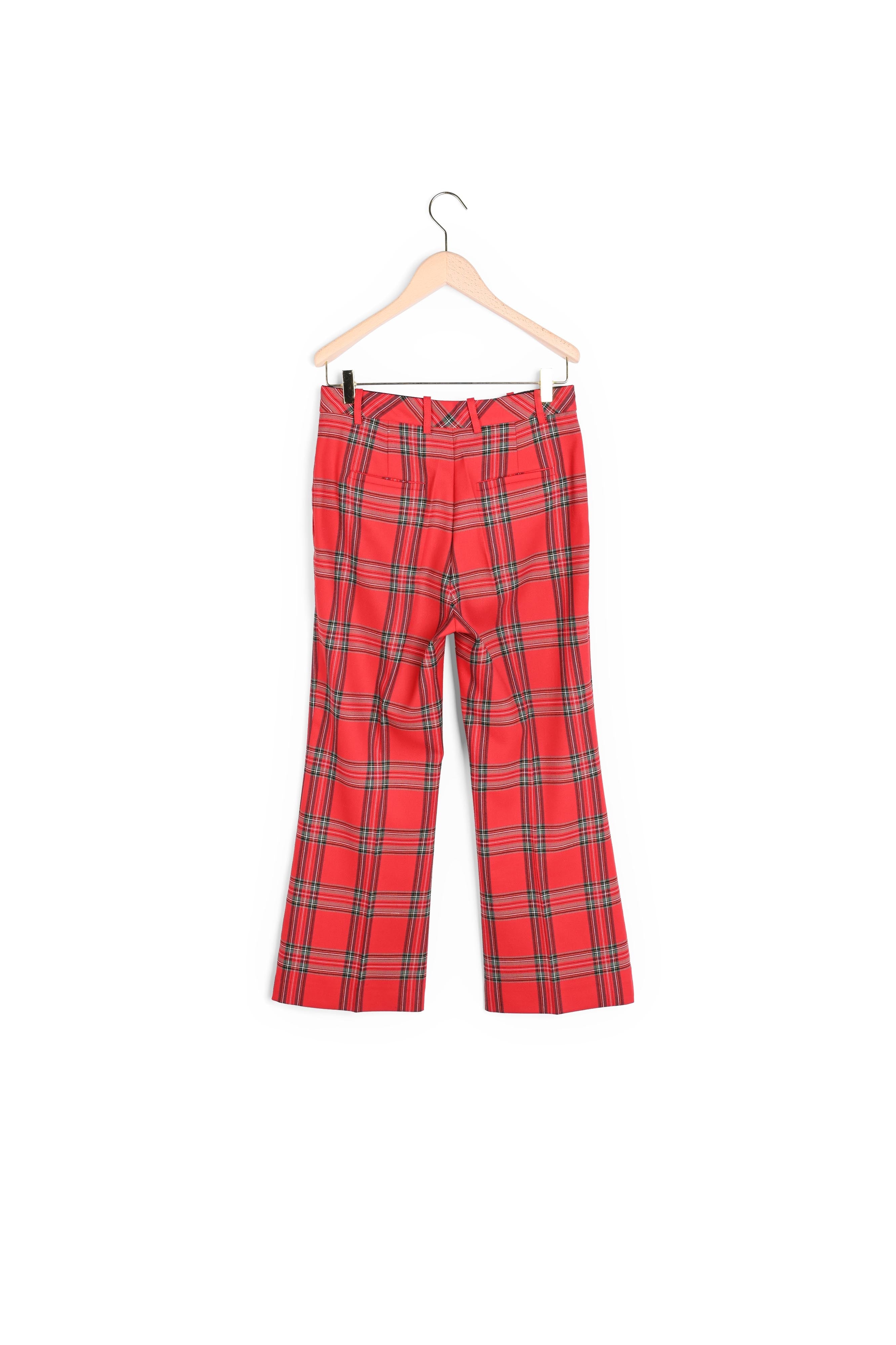 Pantalon Paris tartan à carreaux rouge Faume - seconde main