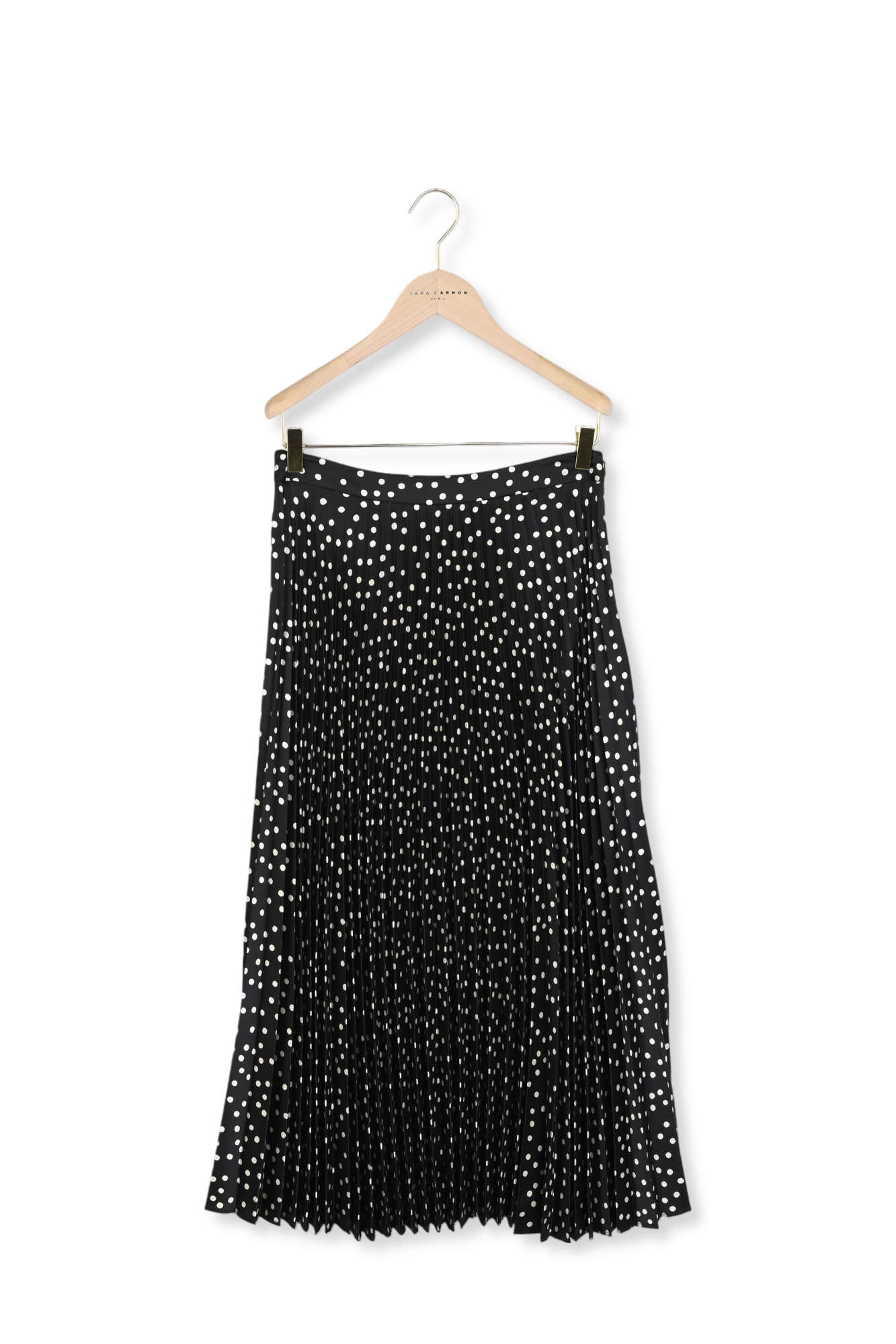 Jupe Jemma noire imprimé à pois Faume - seconde main