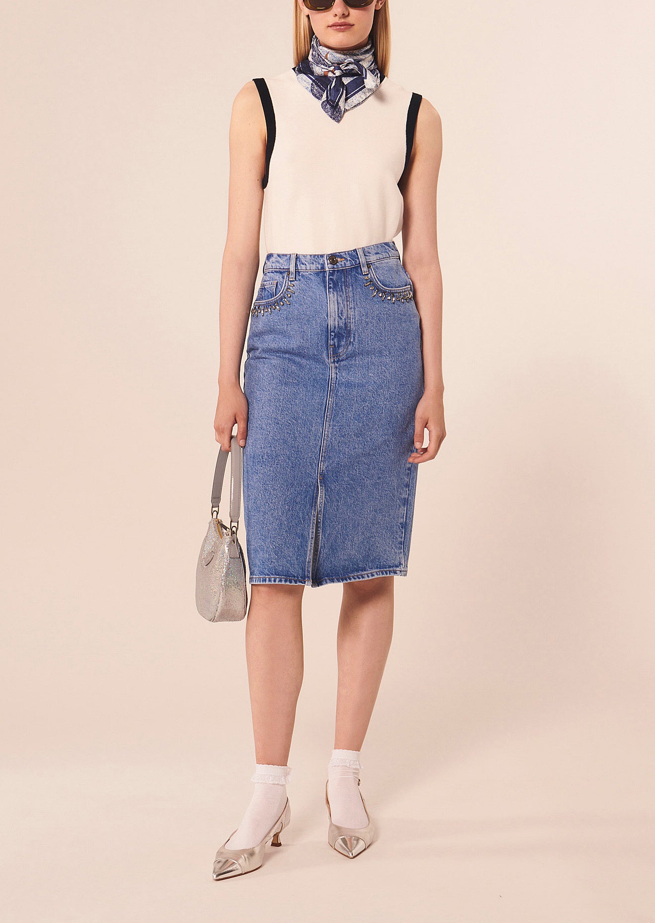 Jupe Jackie bleu en denim Faume - seconde main