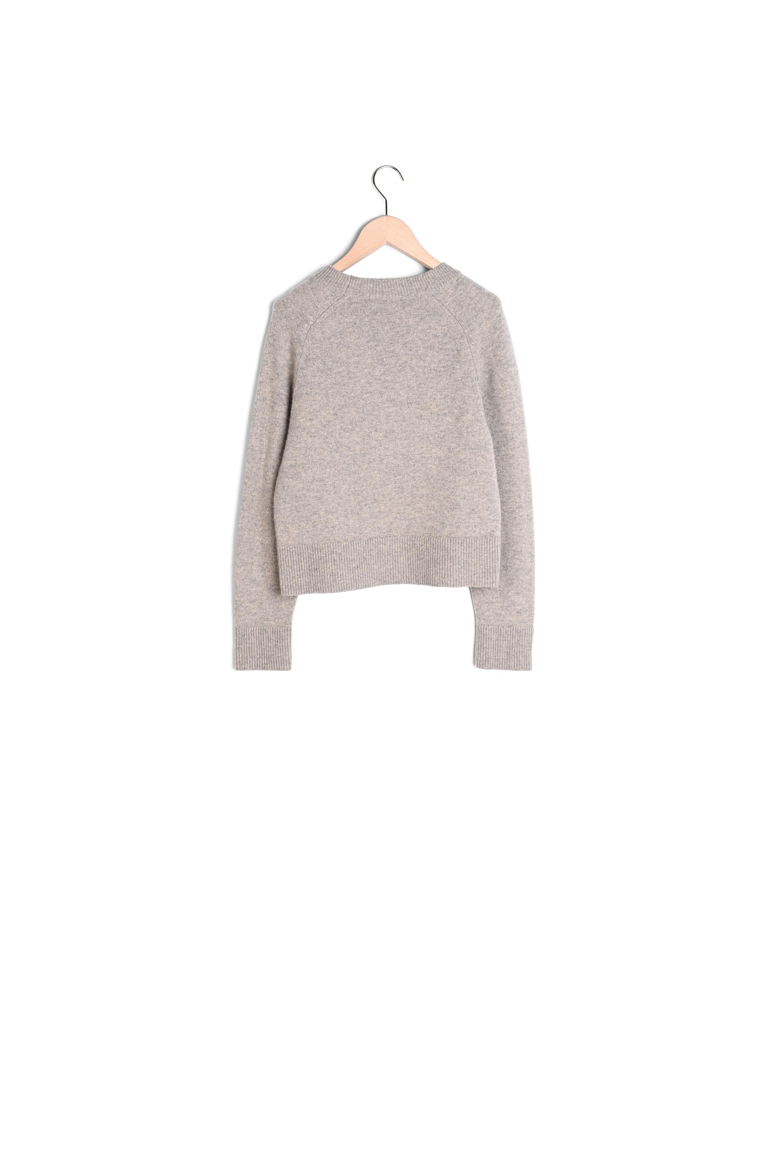 Pull Pema beige en laine merinos et alpaga Faume - seconde main