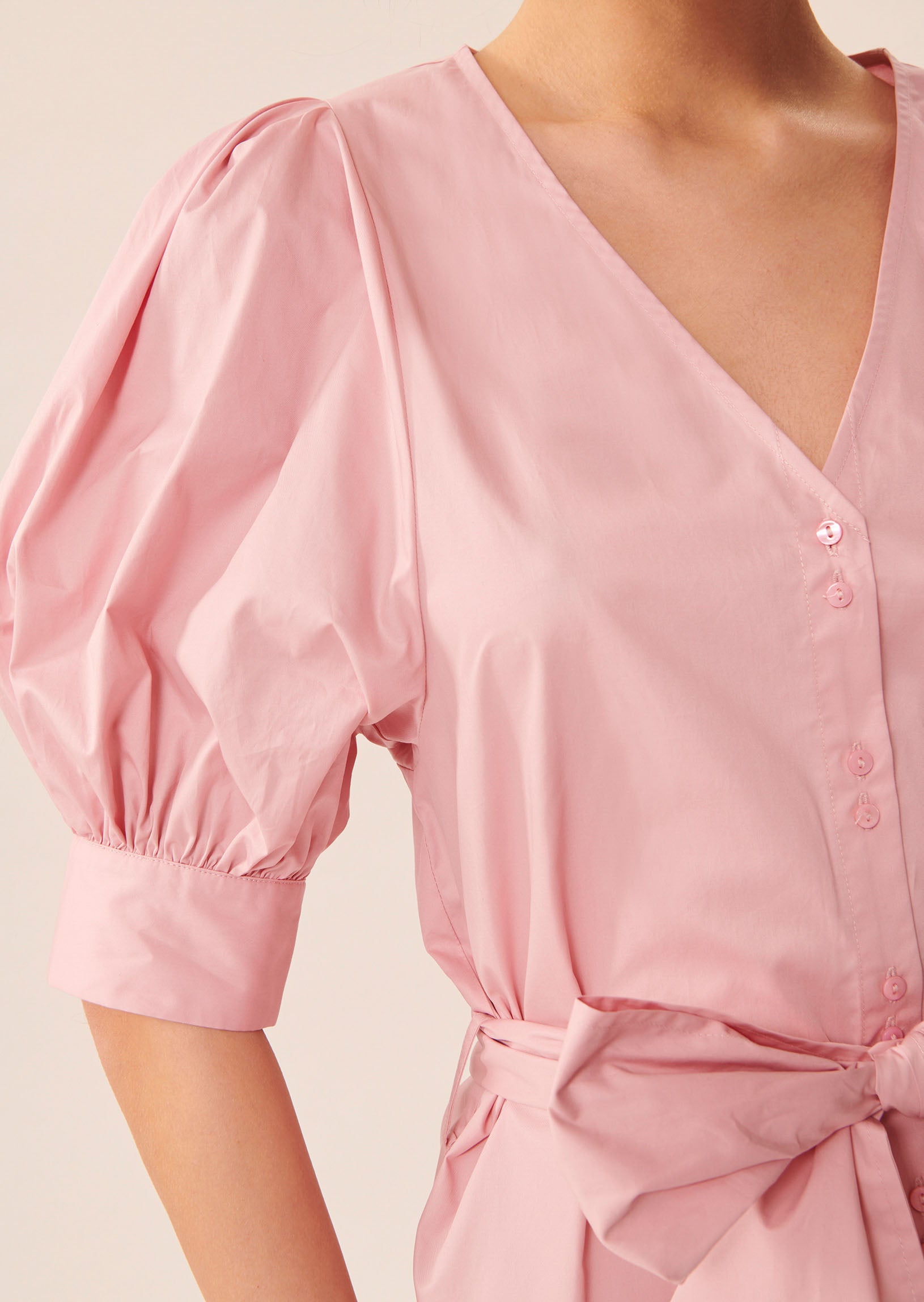Robe Ridley vieux rose en popeline Faume - seconde main