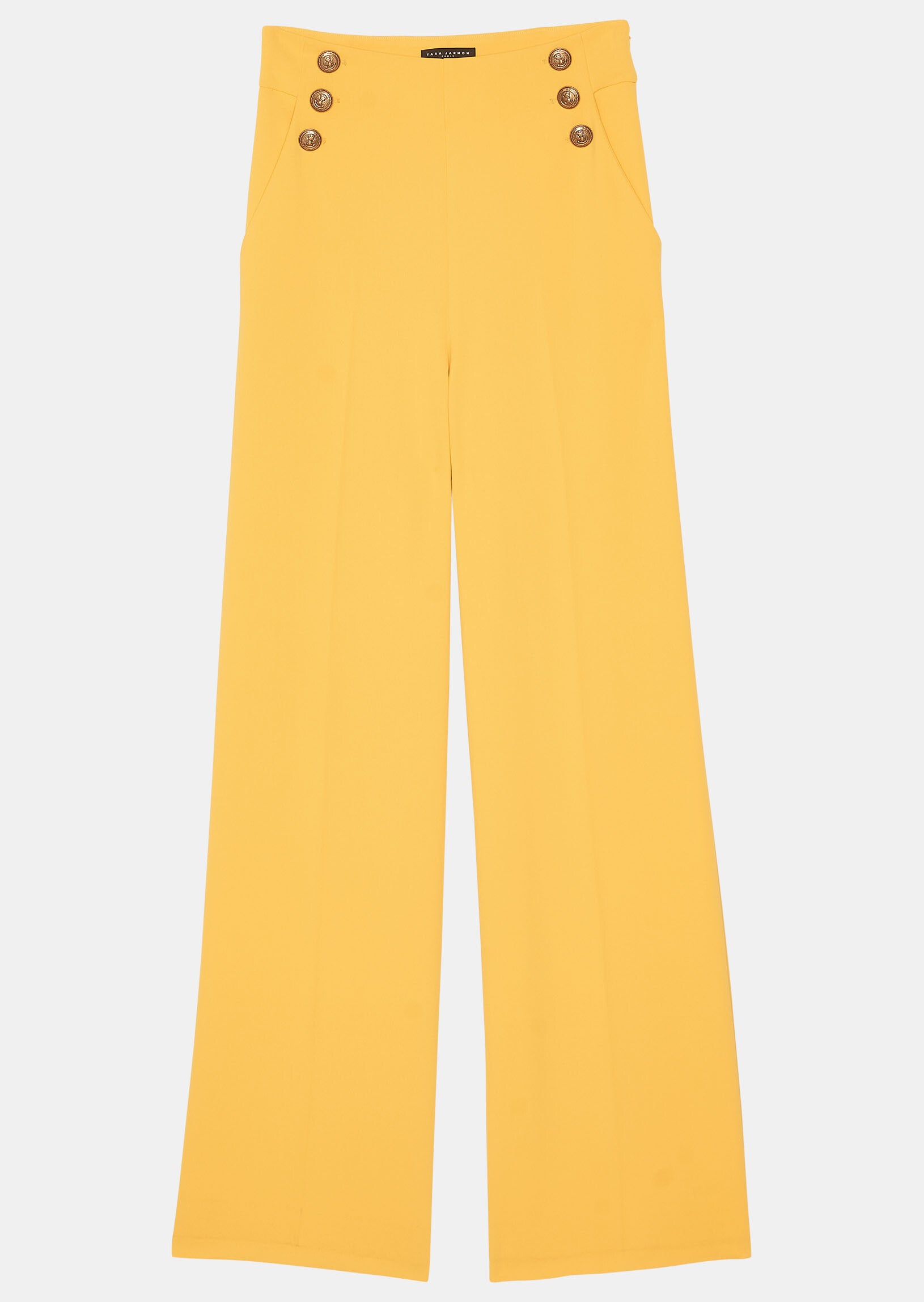 Pantalon Pilar jaune en crêpe Faume - seconde main