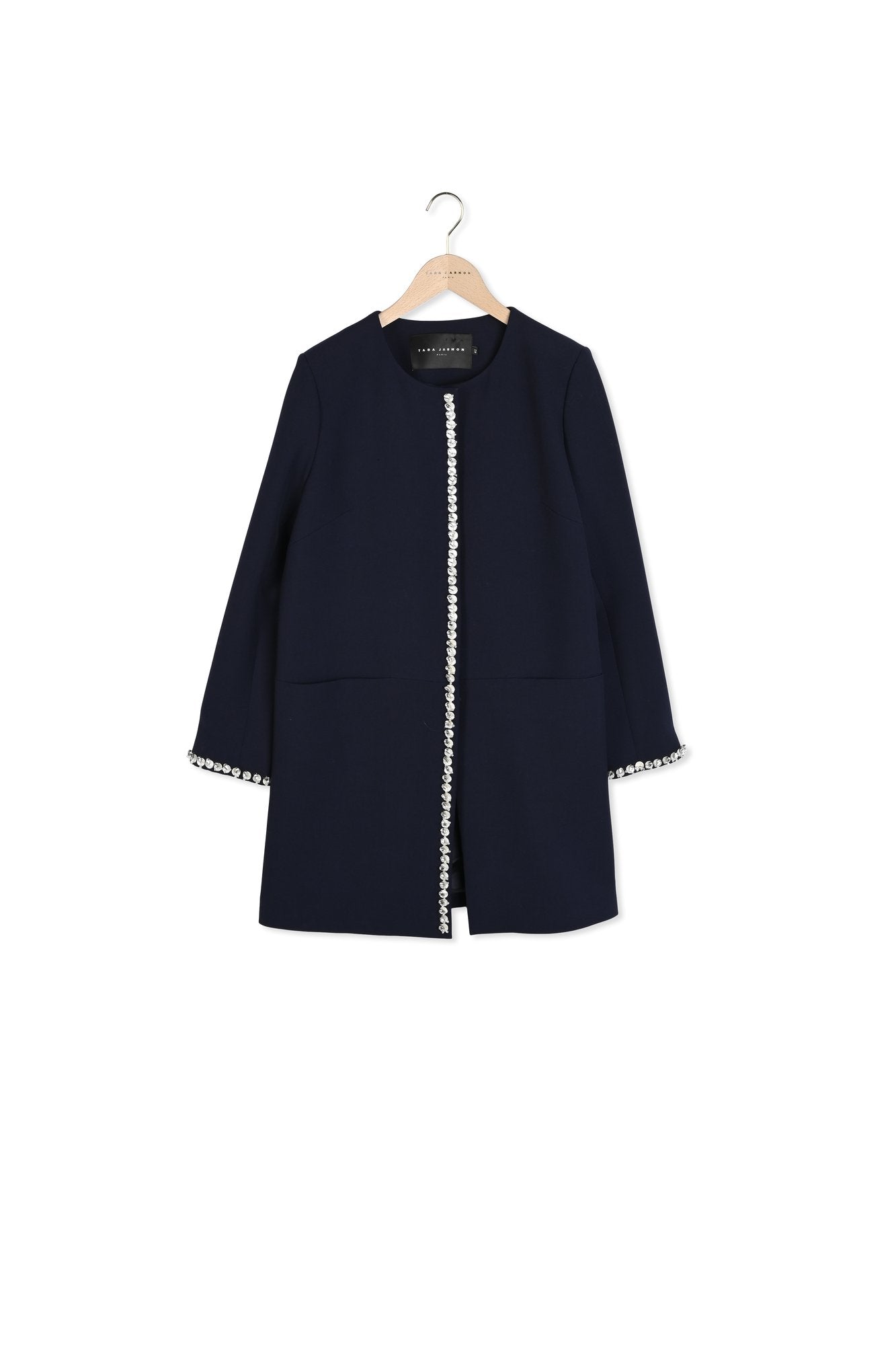 Manteau bijoux bleu nuit Faume - seconde main