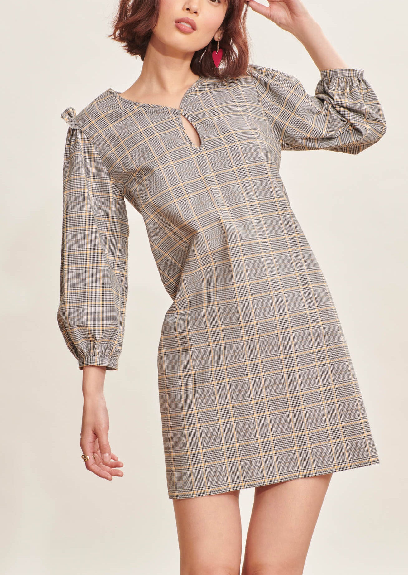 Robe Ruffa noir en tartan Faume - seconde main