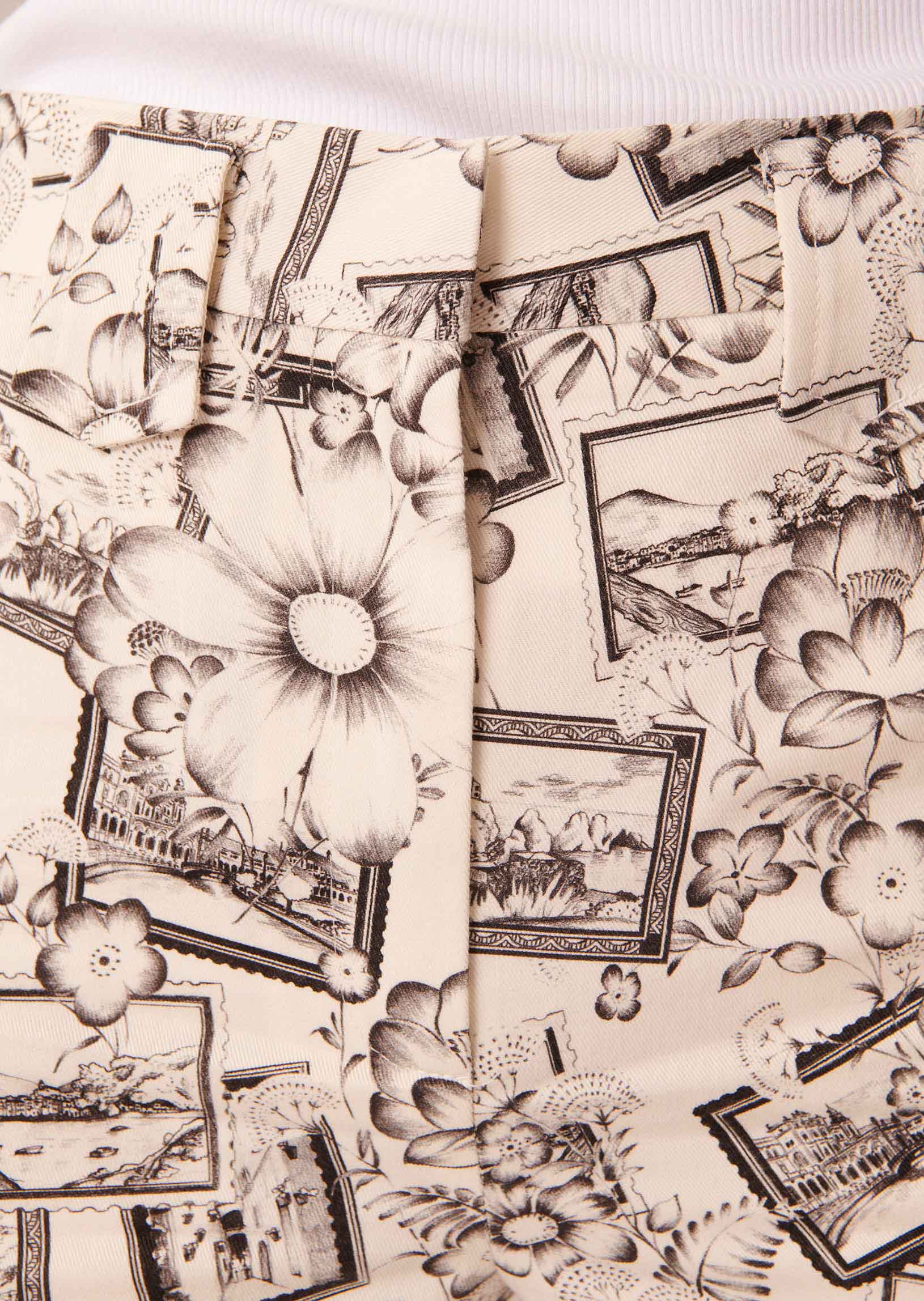 Pantalon Philippo écru imprimé en coton Faume - seconde main